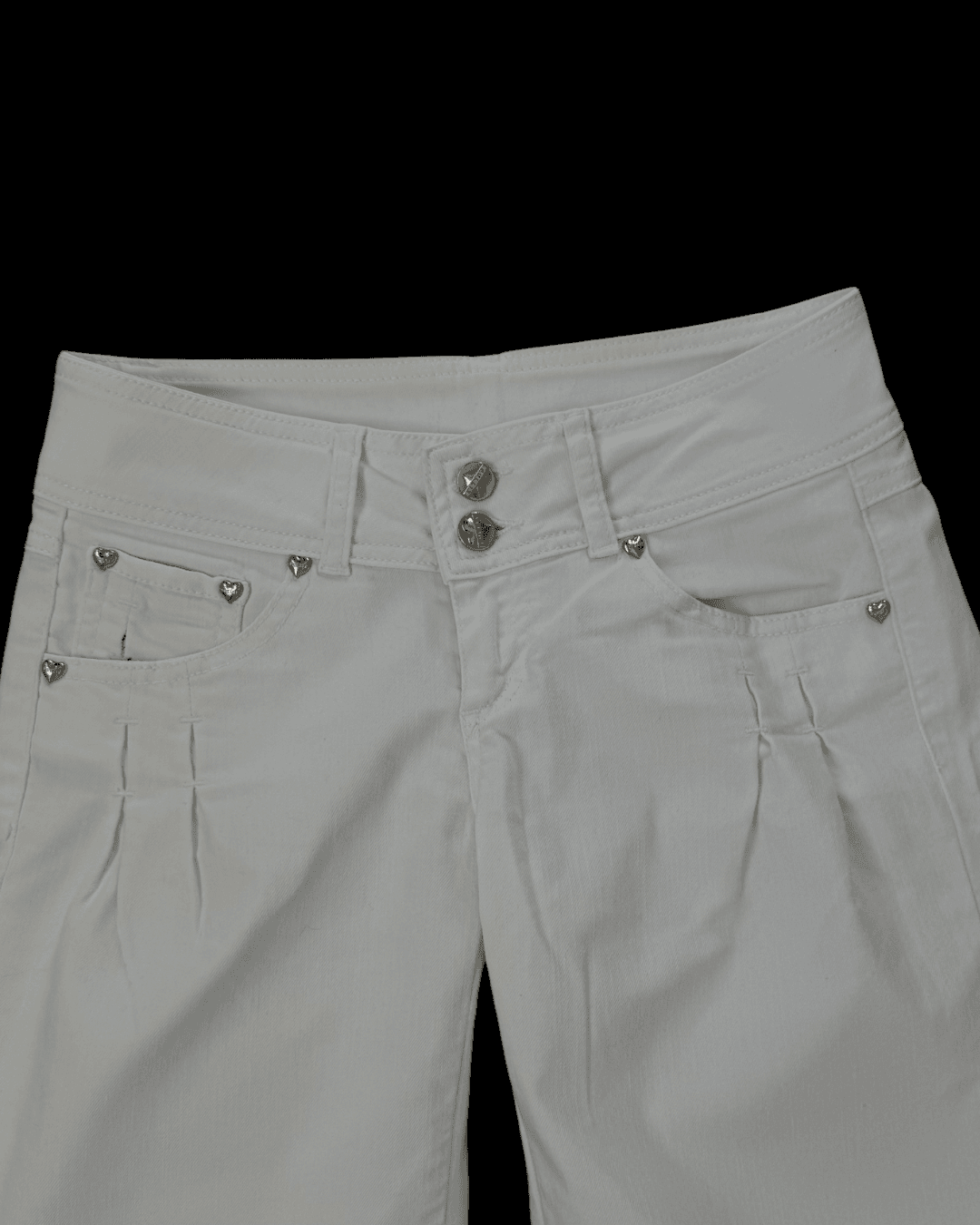 White Low Waist Pants