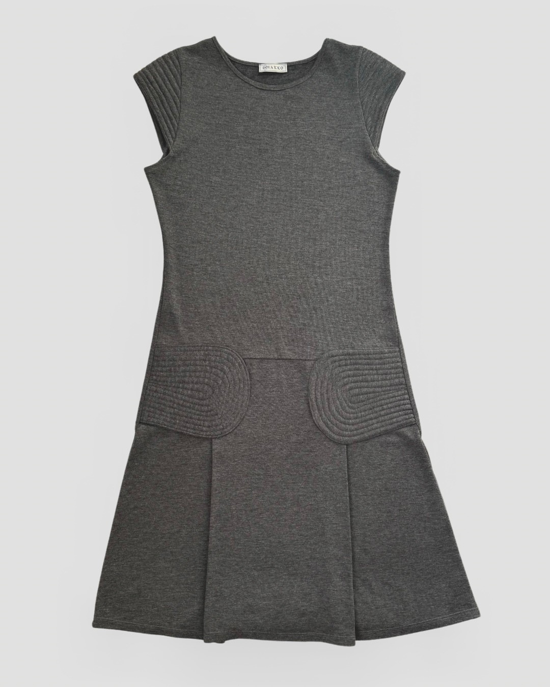 Vakko Gray Dress