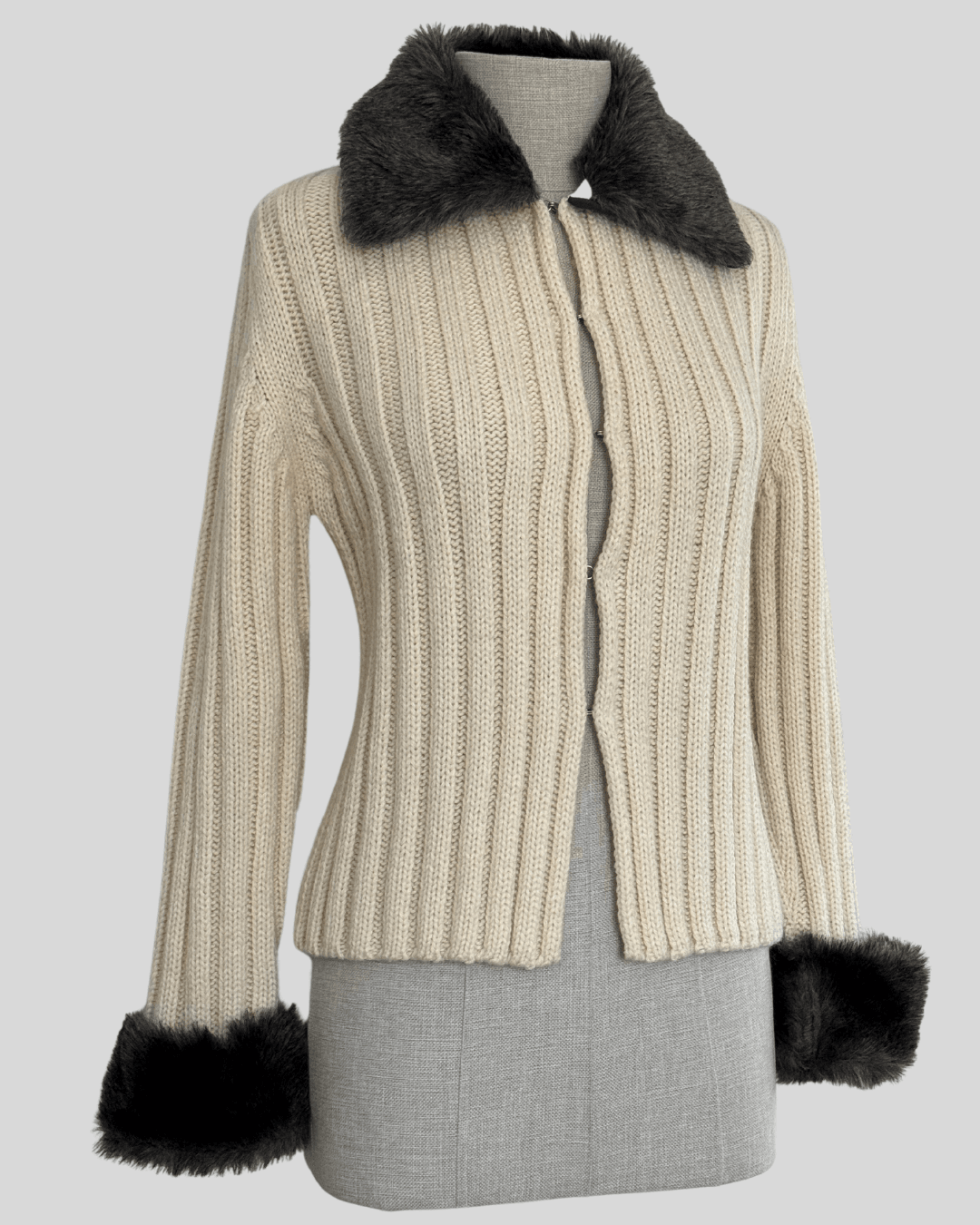 Fur Detailed Cardigan