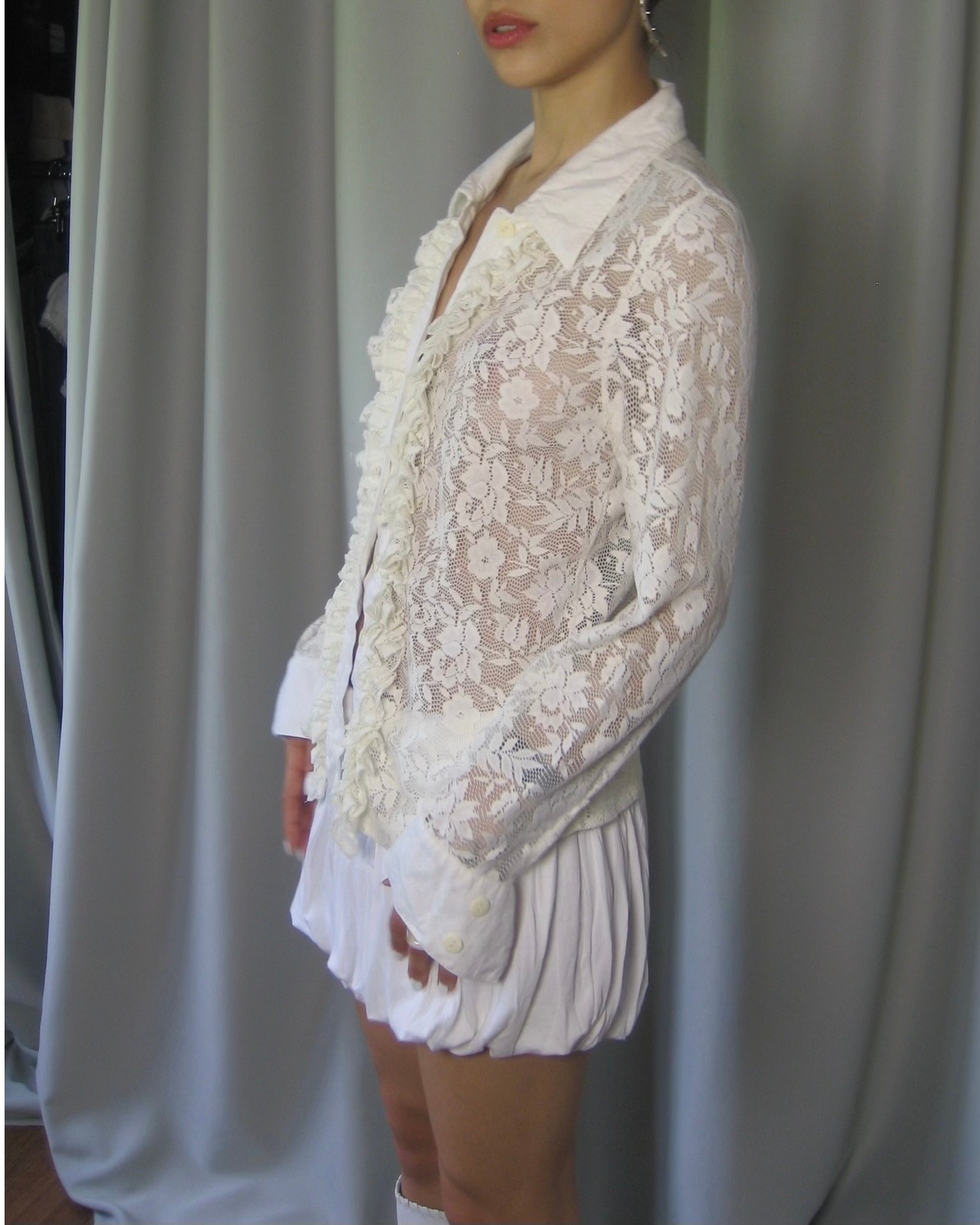 Cream Lace Shirt