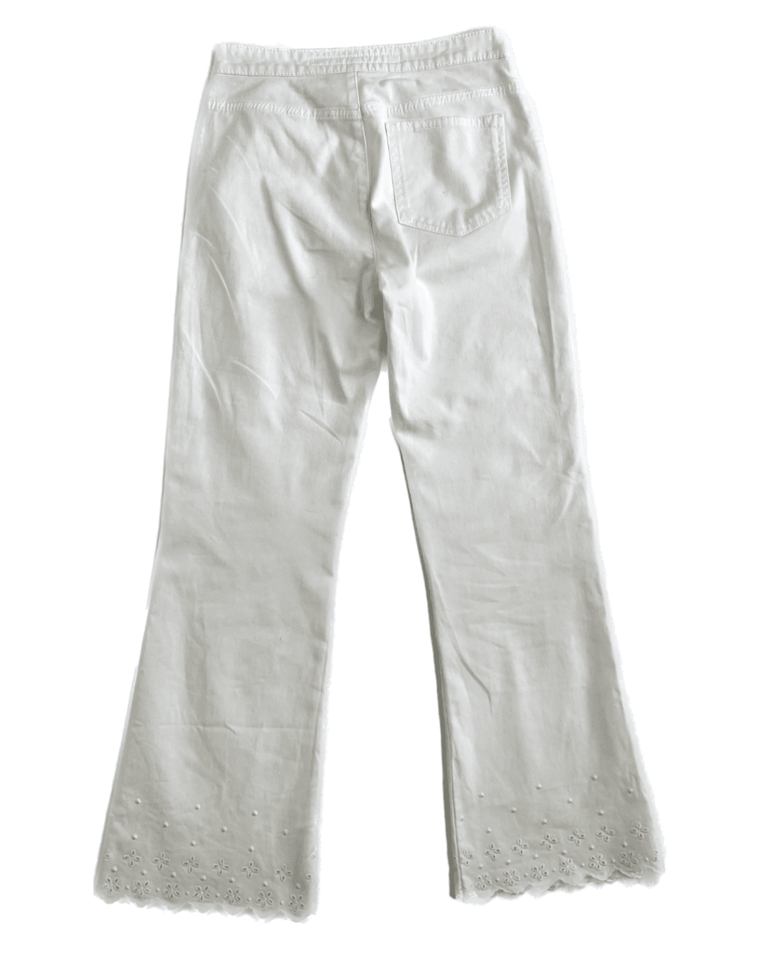 Escada Sport White Trousers with Leg Detail