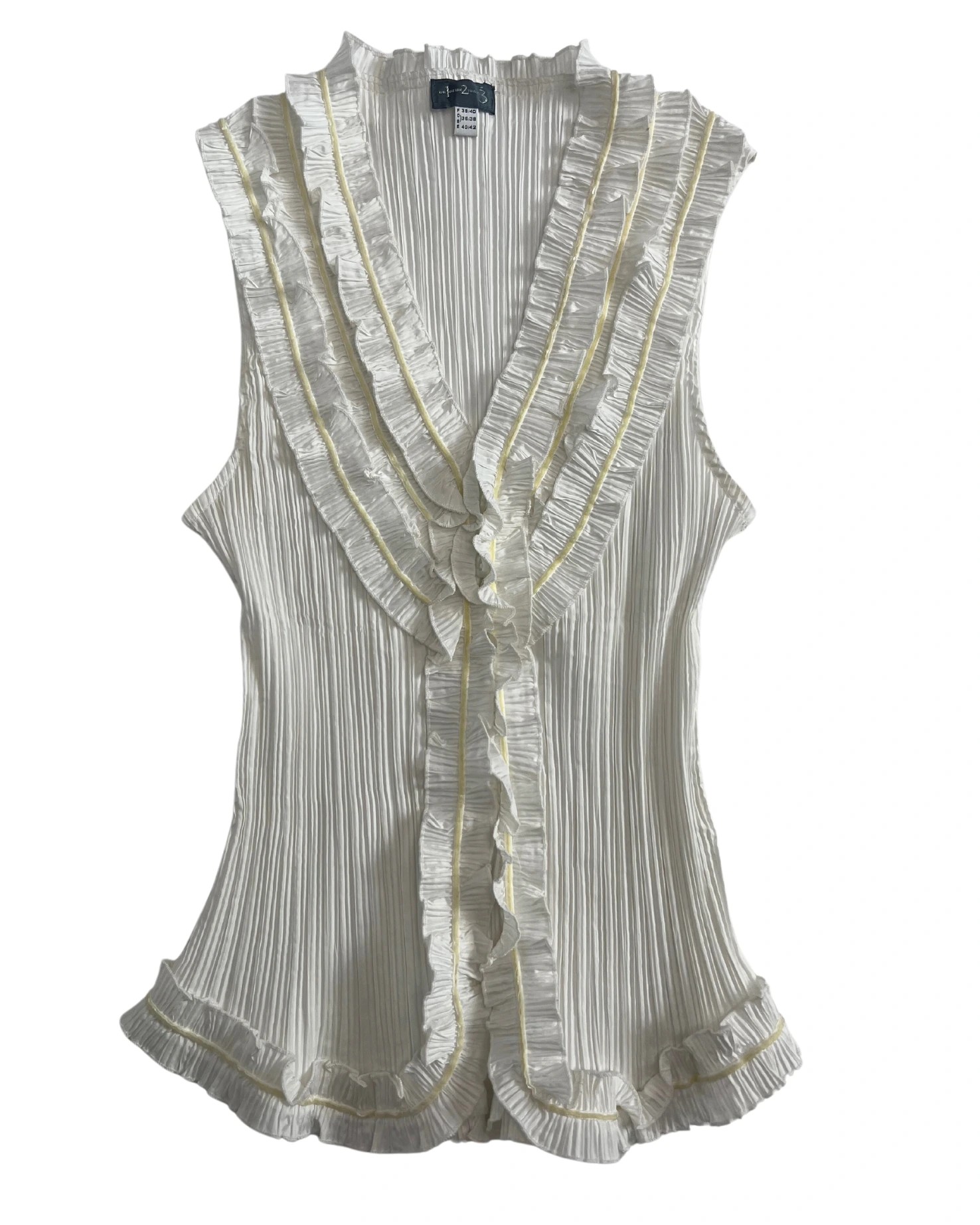 Ruffle Detailed White Blouse