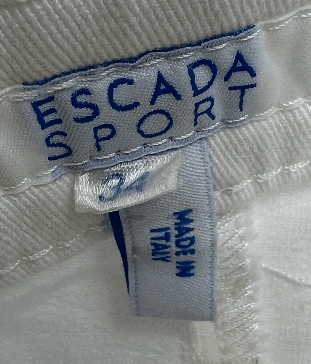 Escada Sport White Trousers with Leg Detail