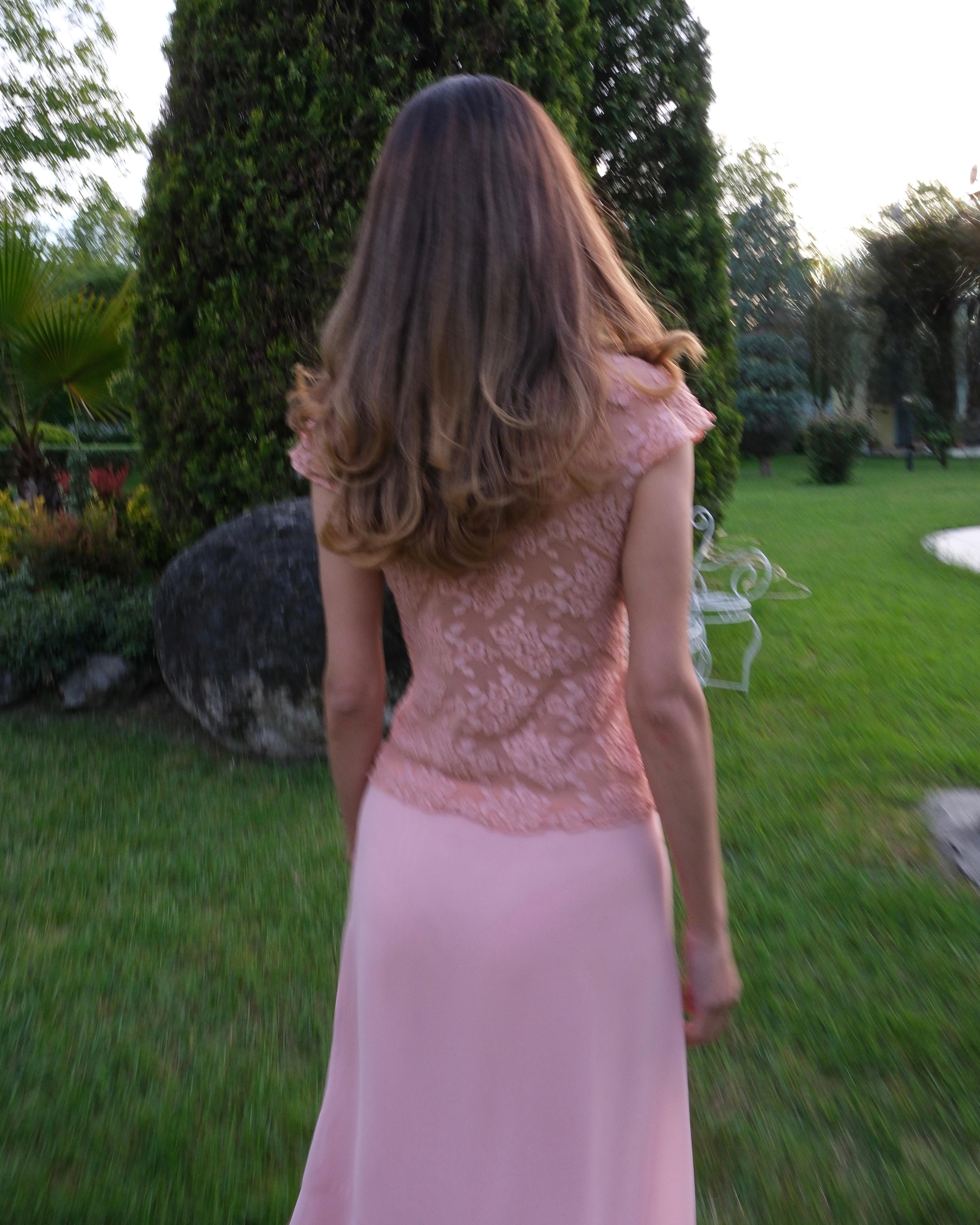Pembe Şifon Etek