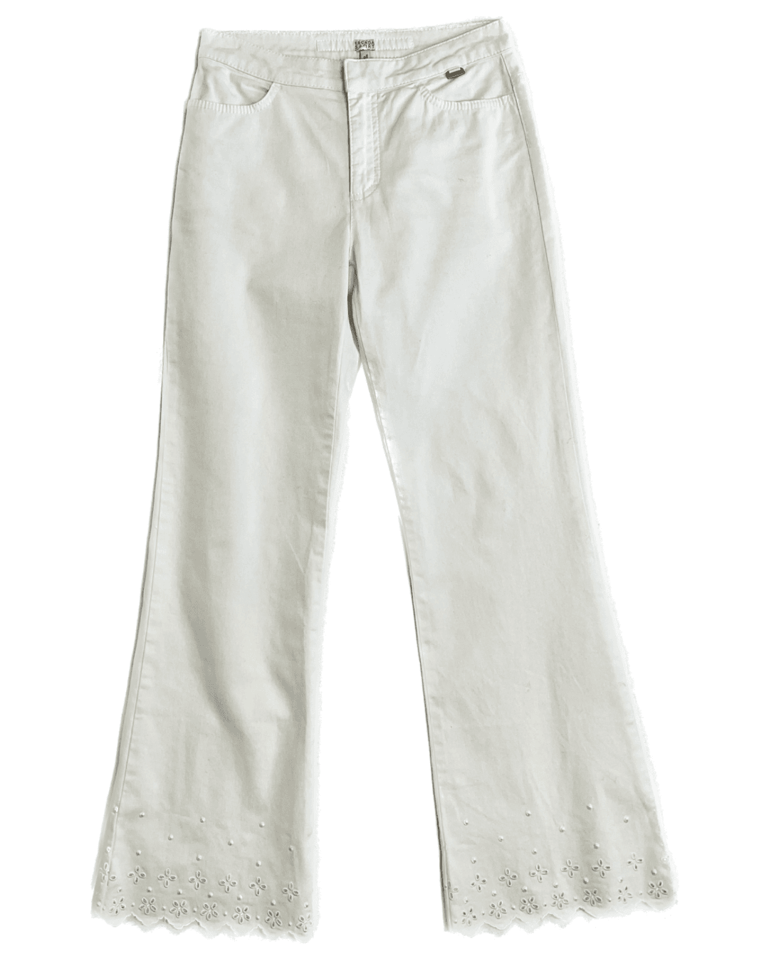 Escada Sport White Trousers with Leg Detail