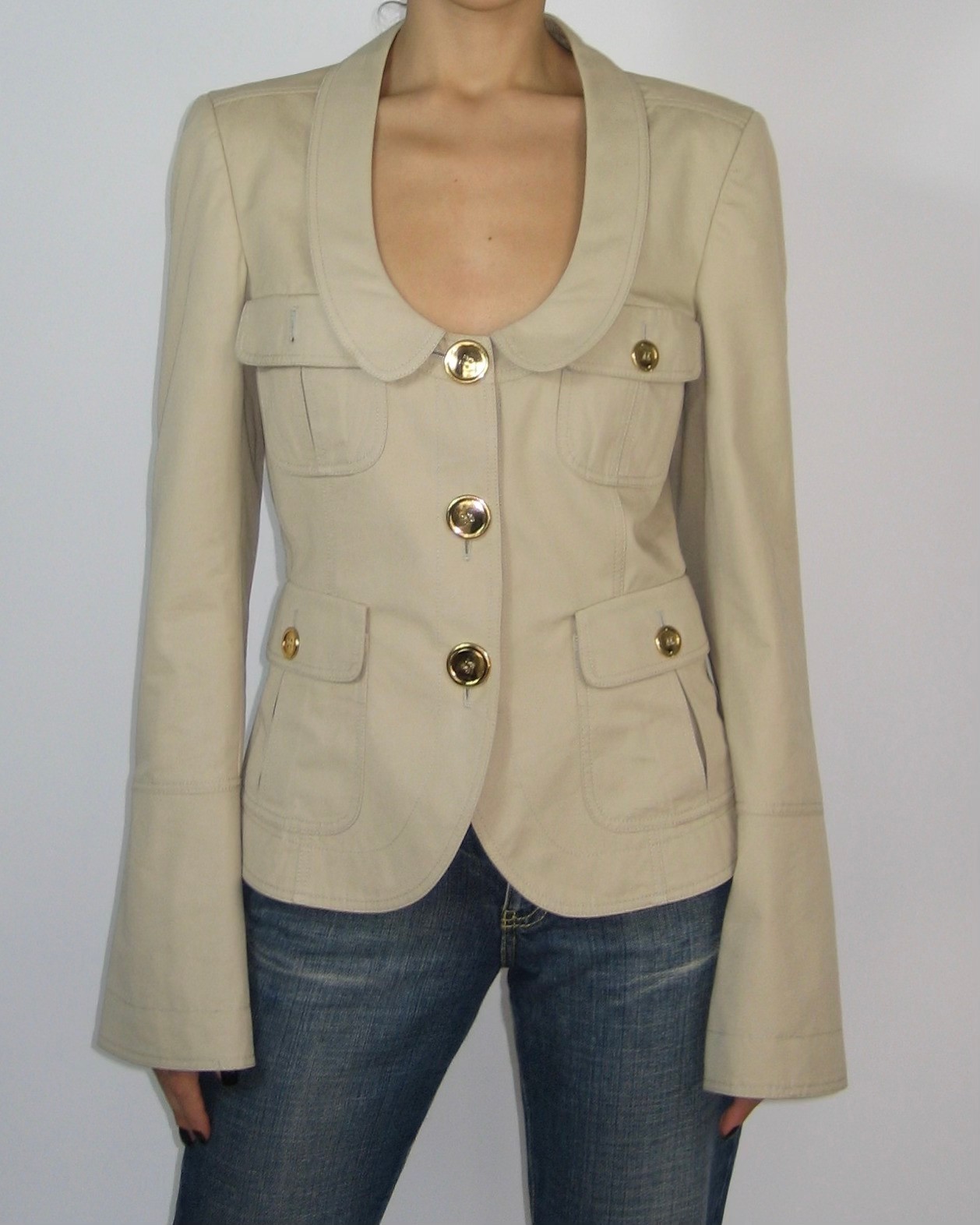 Burberry Belted Cream Jacket