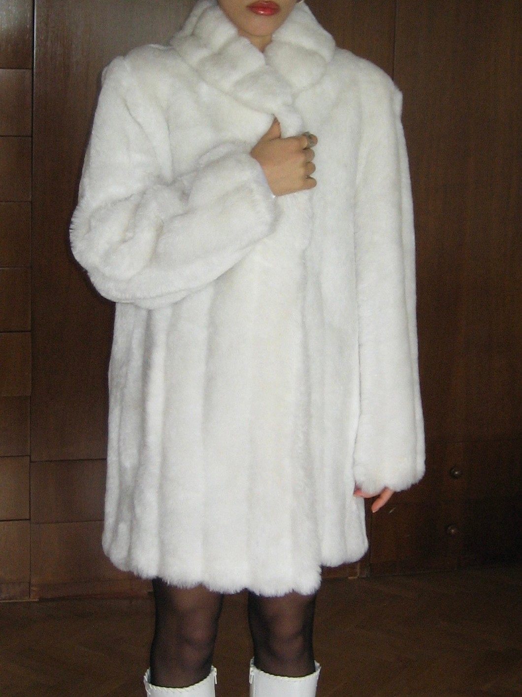 White Faux Fur Coat
