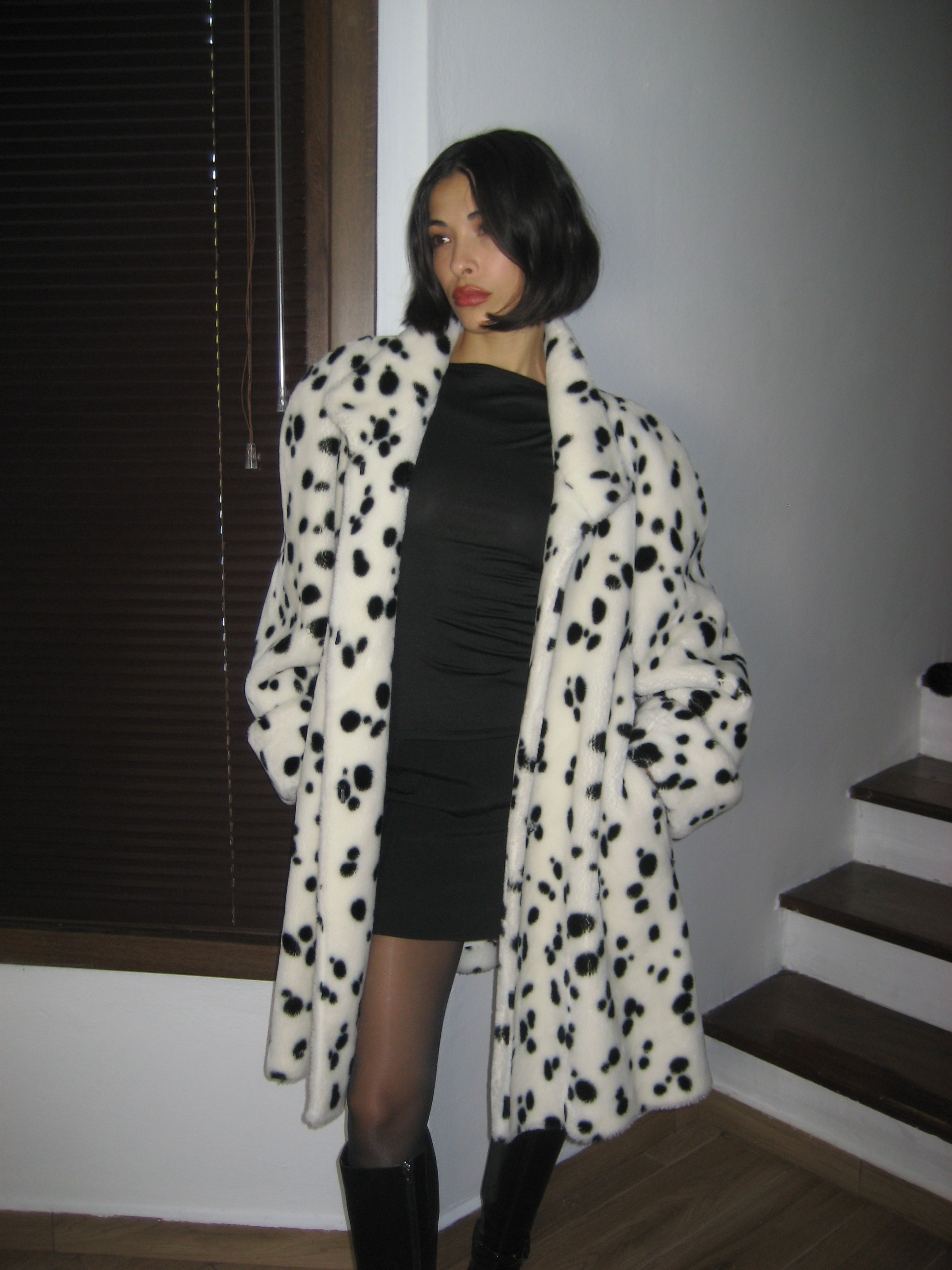 Dalmatian Faux Fur Coat