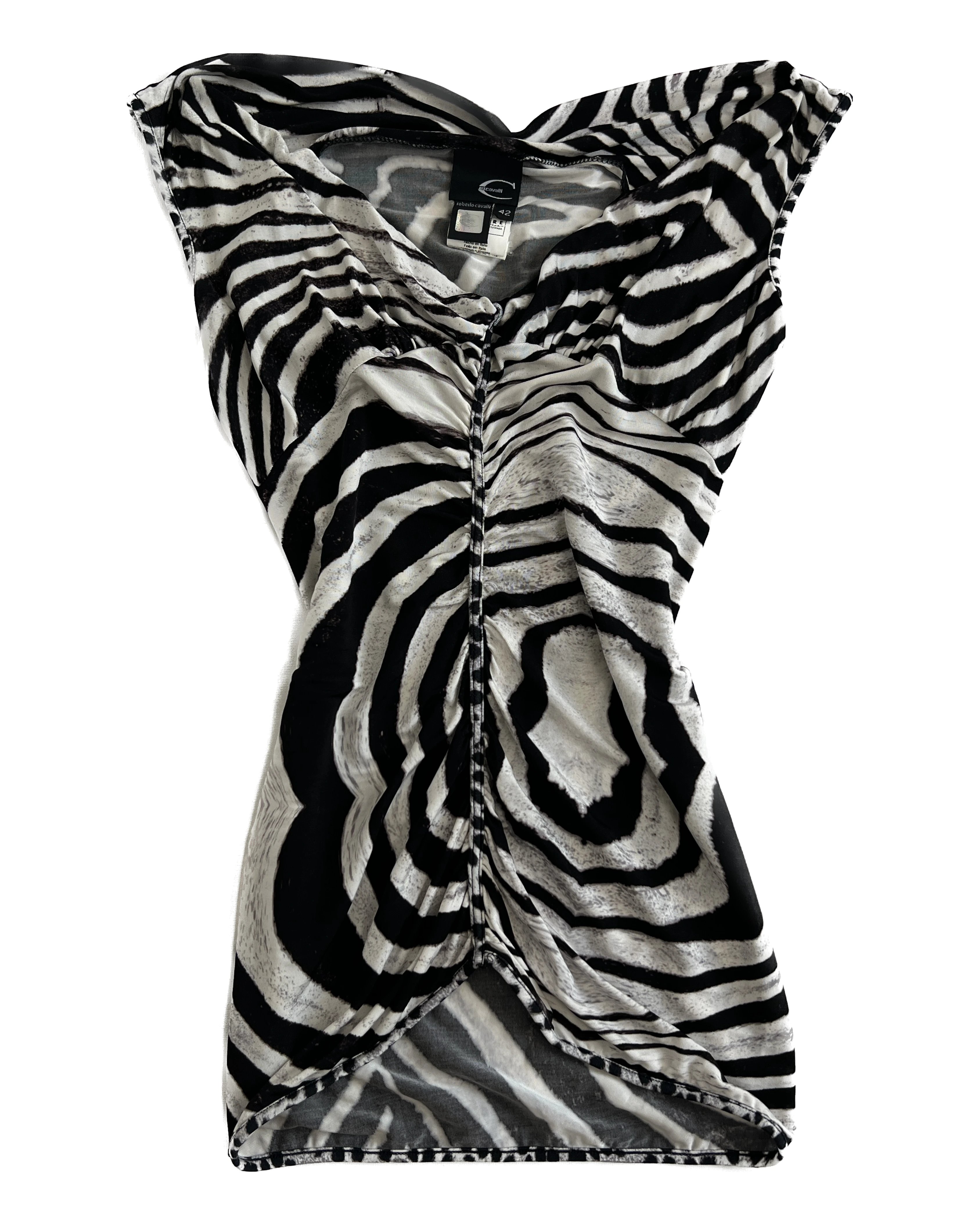 Zebra Desenli Roberto Cavalli Bluz