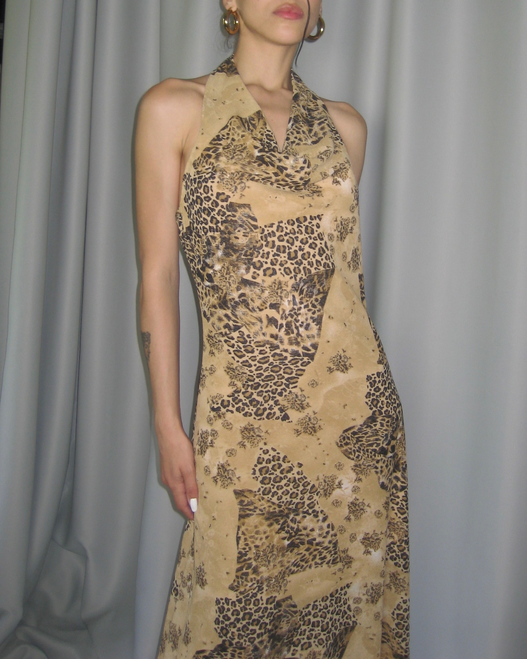 Degaje Collar Leopard Dress