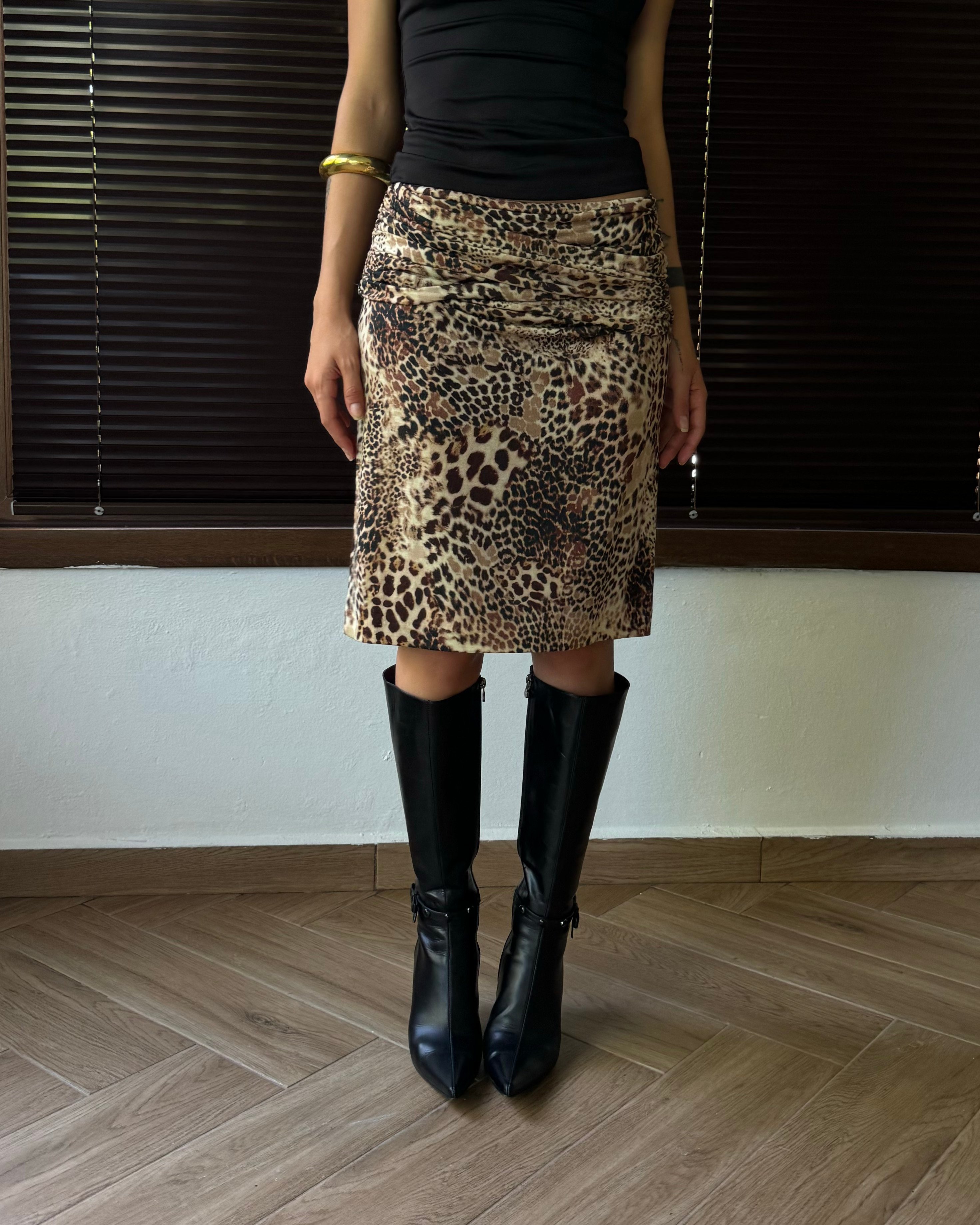 Blumarine Leopard Skirt