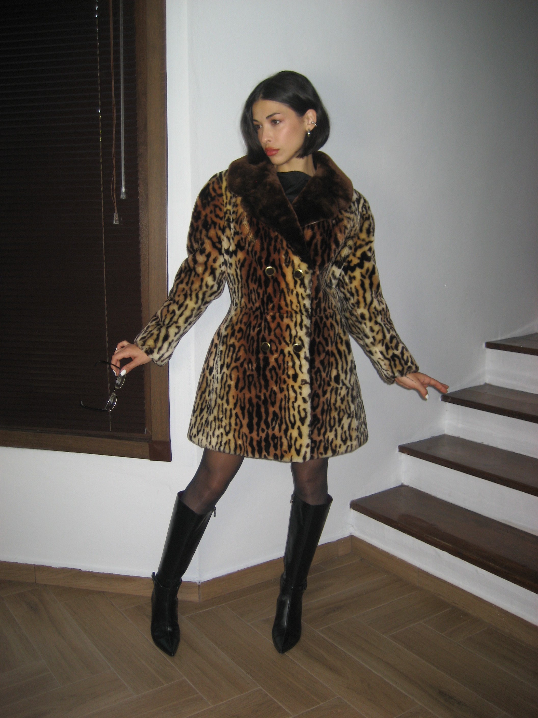 Leopard Faux Fur Coat