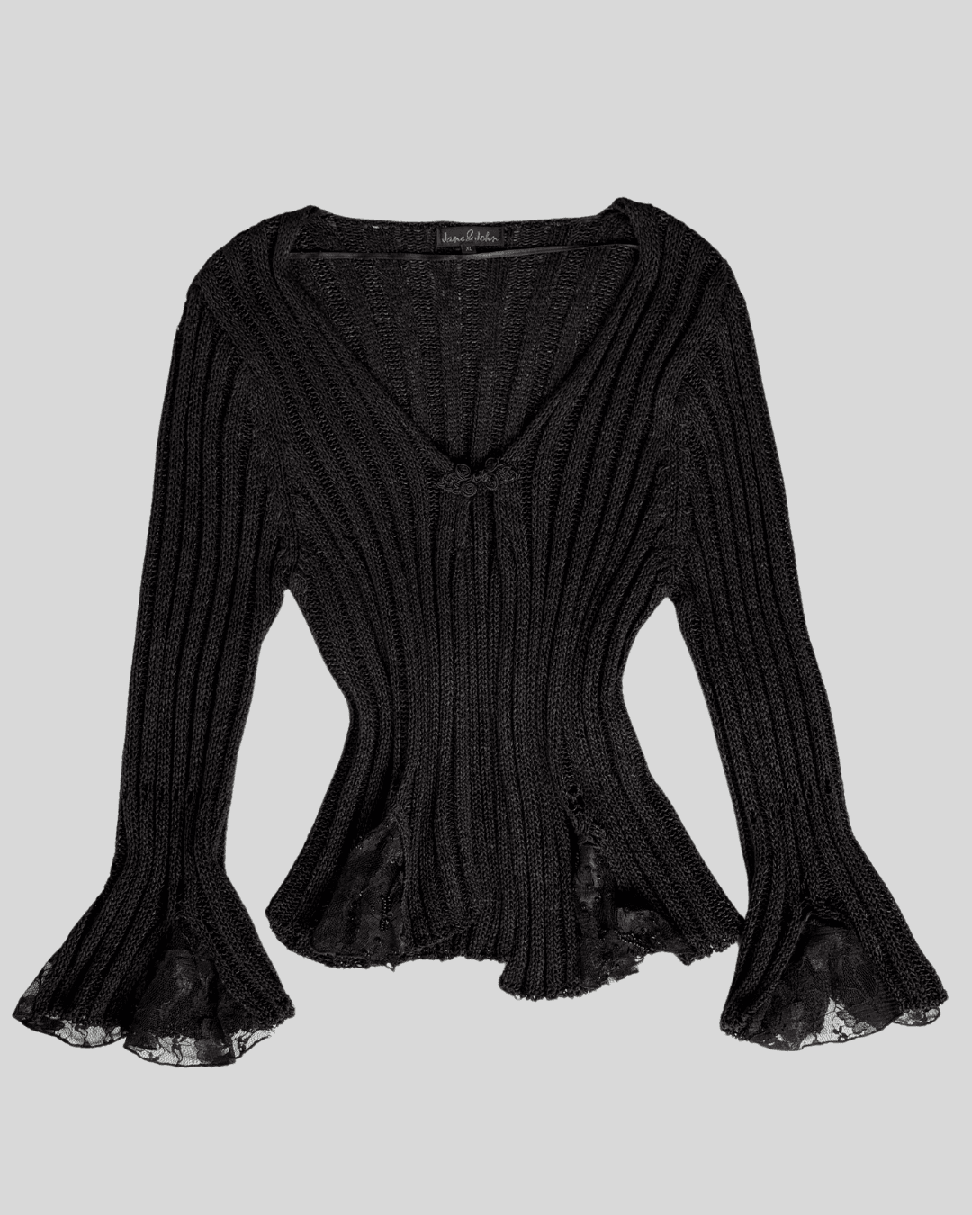 Black Lace Detailed Cardigan