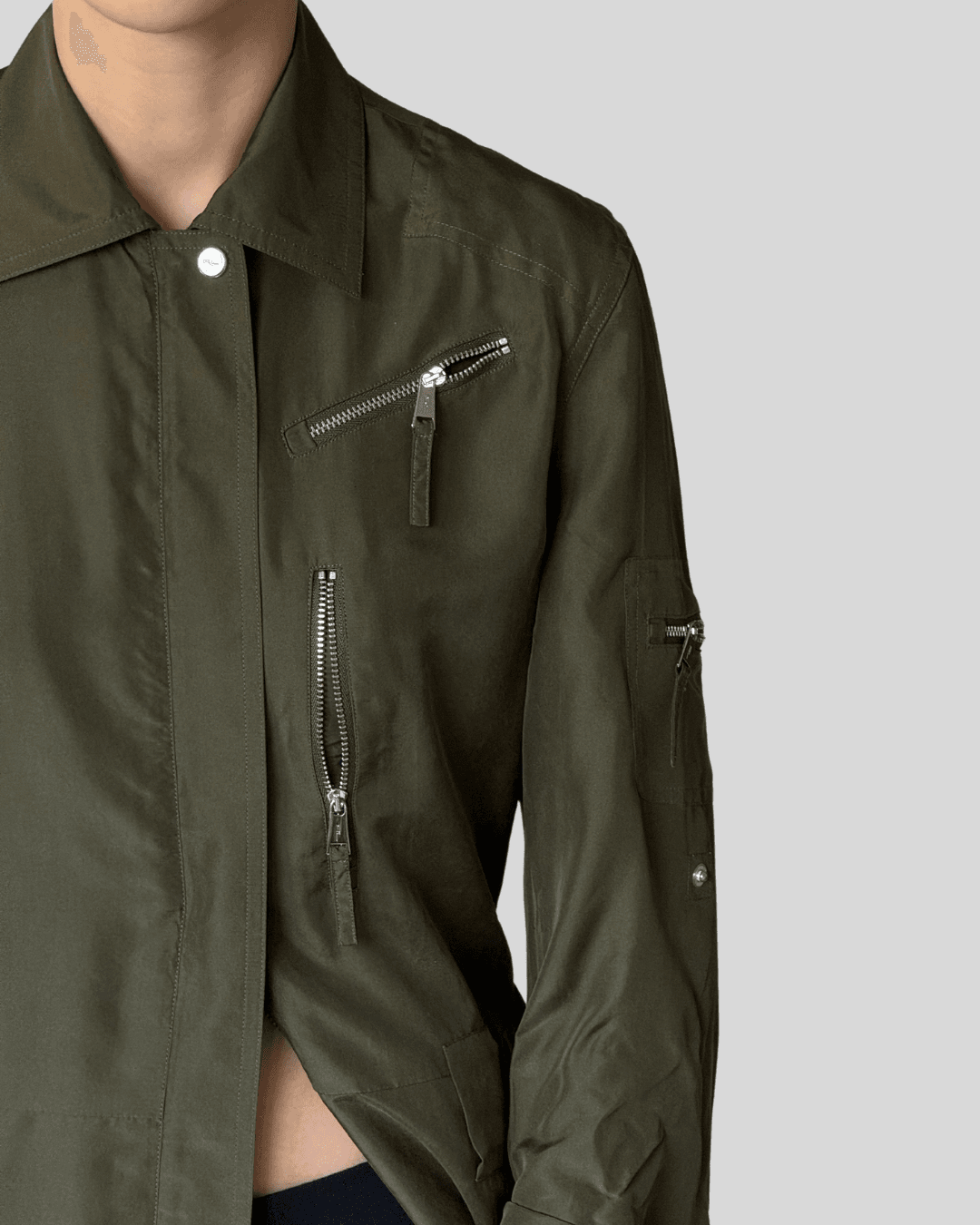 Ralph Lauren Khaki Silk Jacket