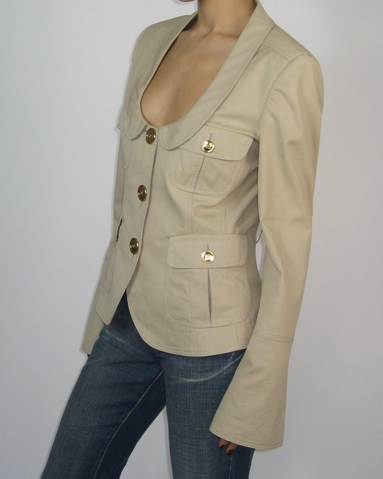 Burberry Belted Cream Jacket