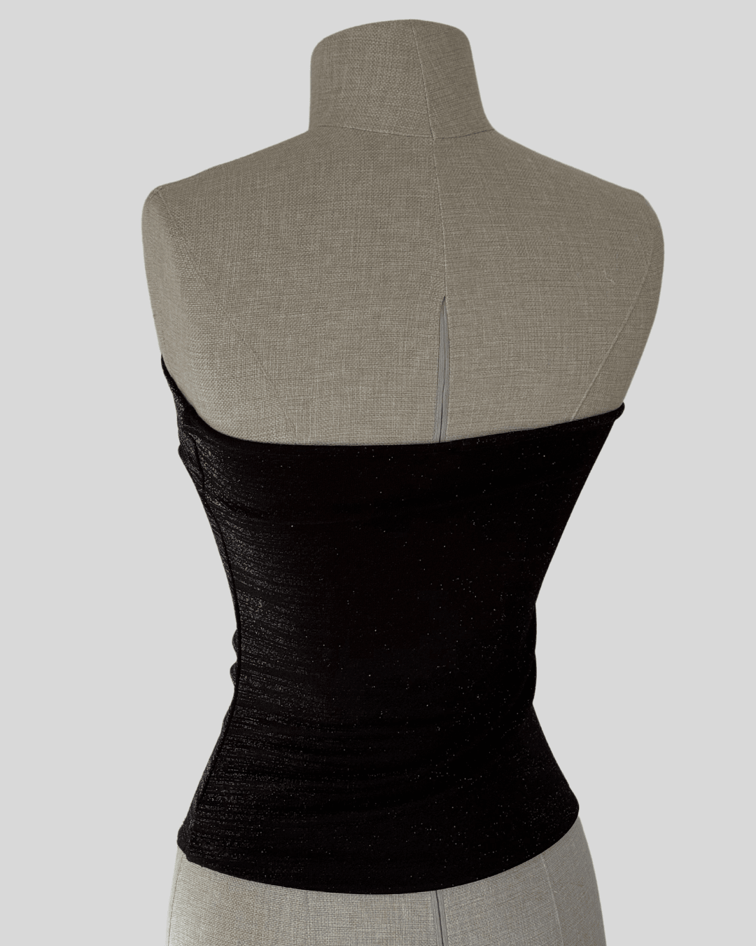 Knitted Sim Detailed Strapless Top