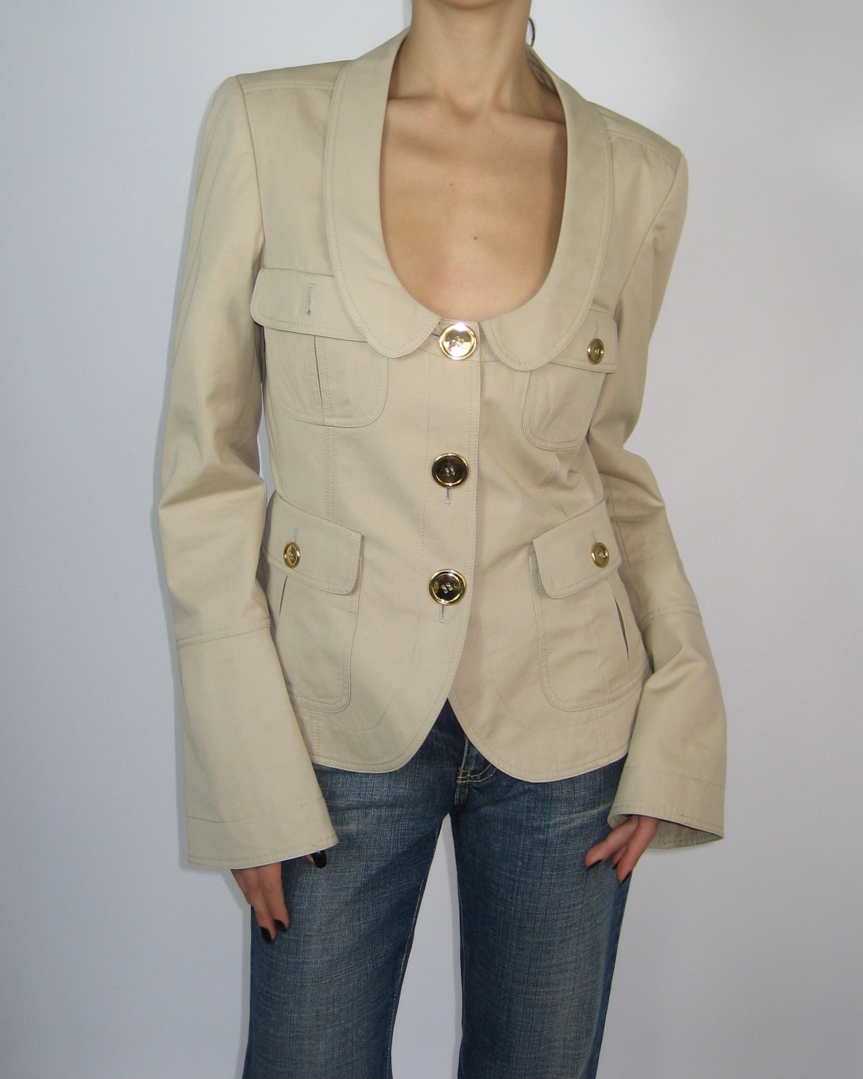 Burberry Belted Cream Jacket