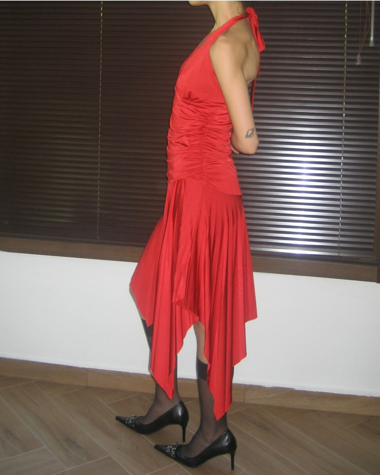 Red Asymmetric Dress