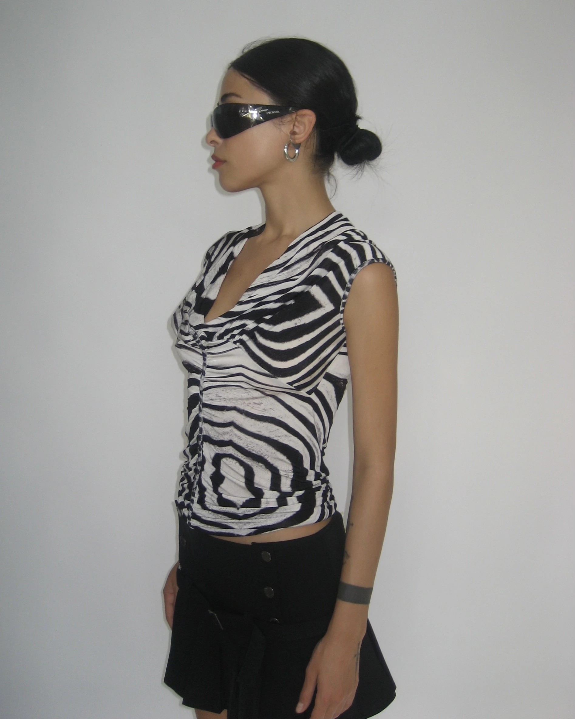 Zebra Desenli Roberto Cavalli Bluz