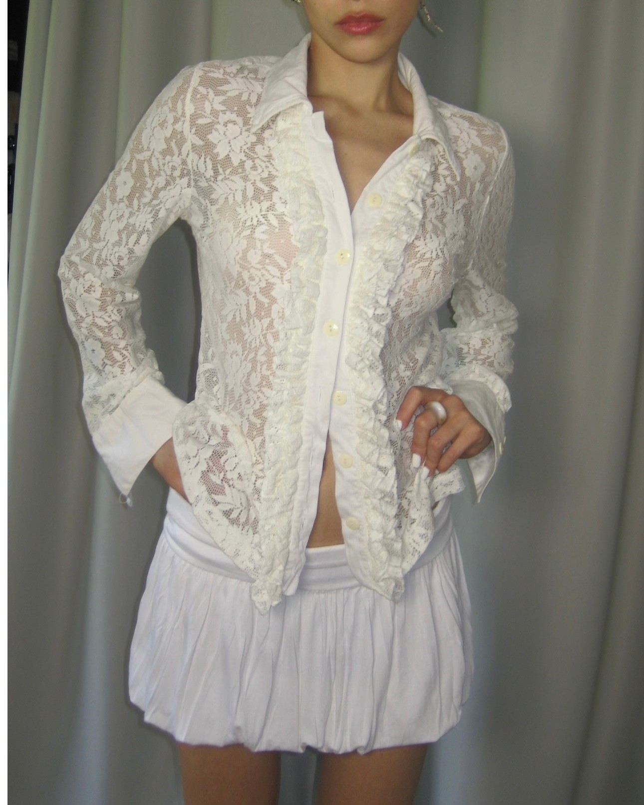 Cream Lace Shirt