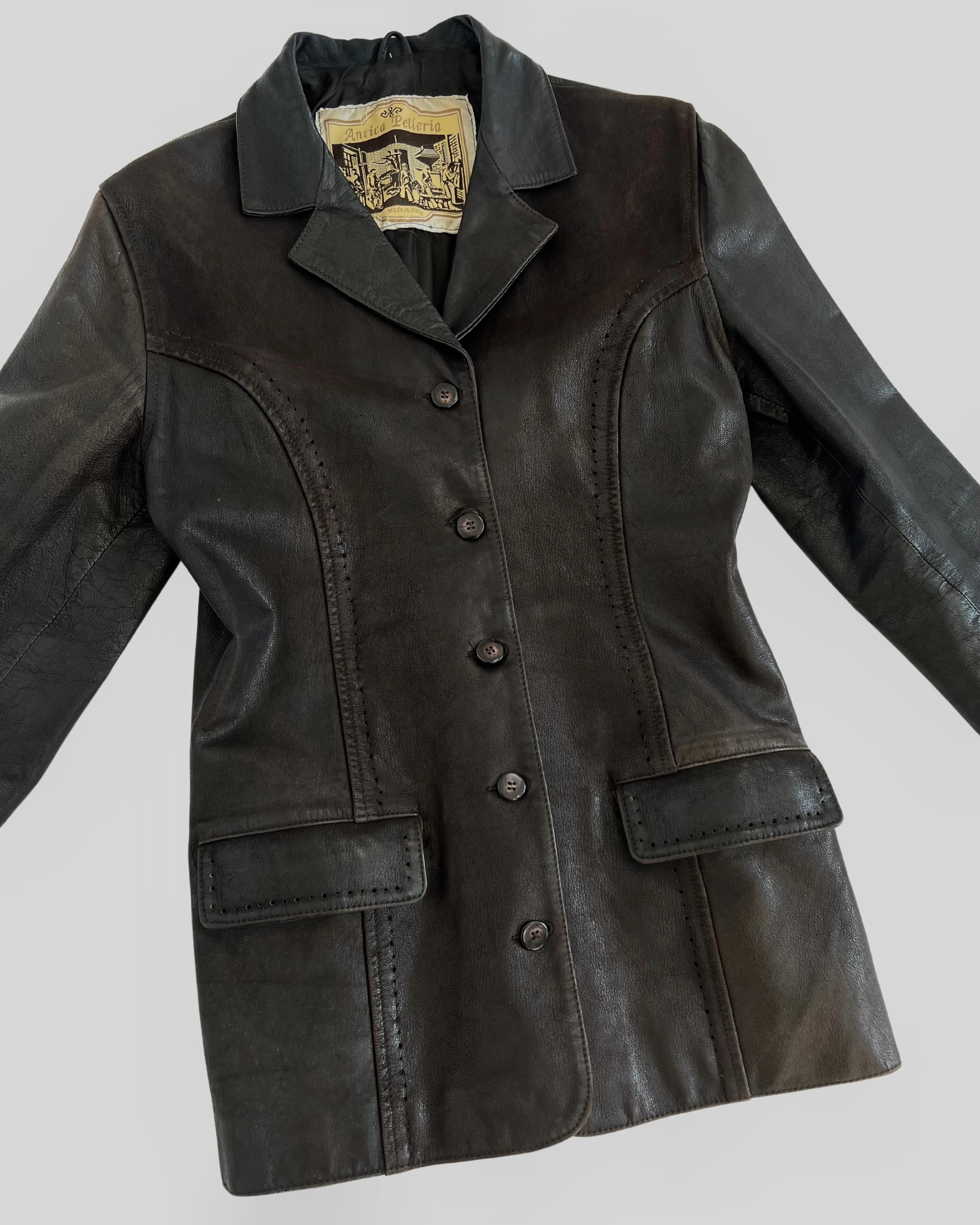 Vintage Brown Leather Jacket