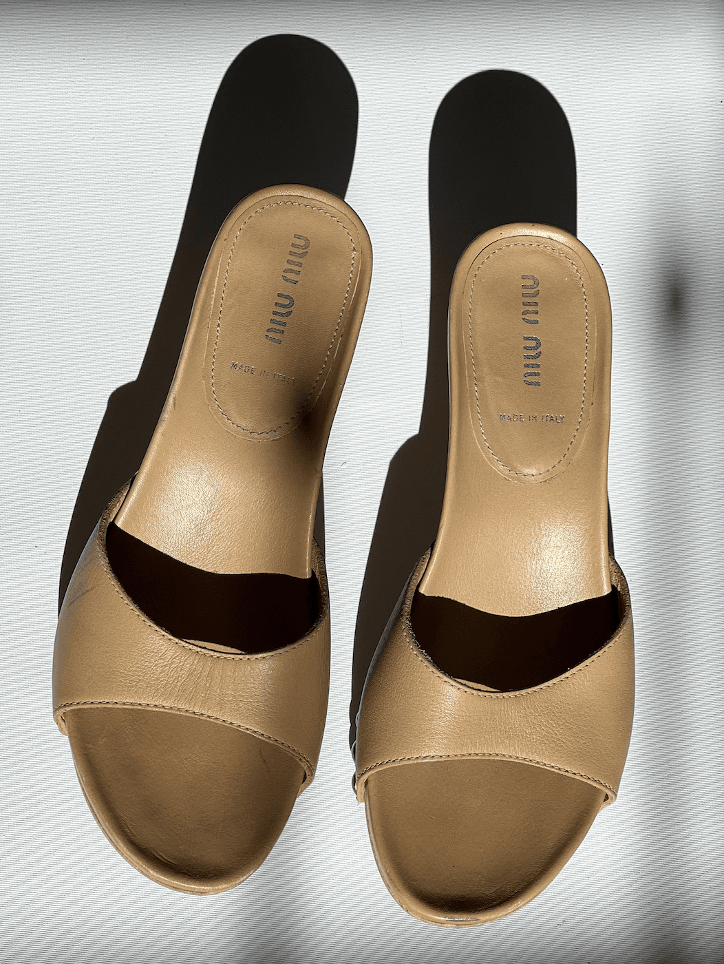 Miu Miu Vintage Heeled Slippers