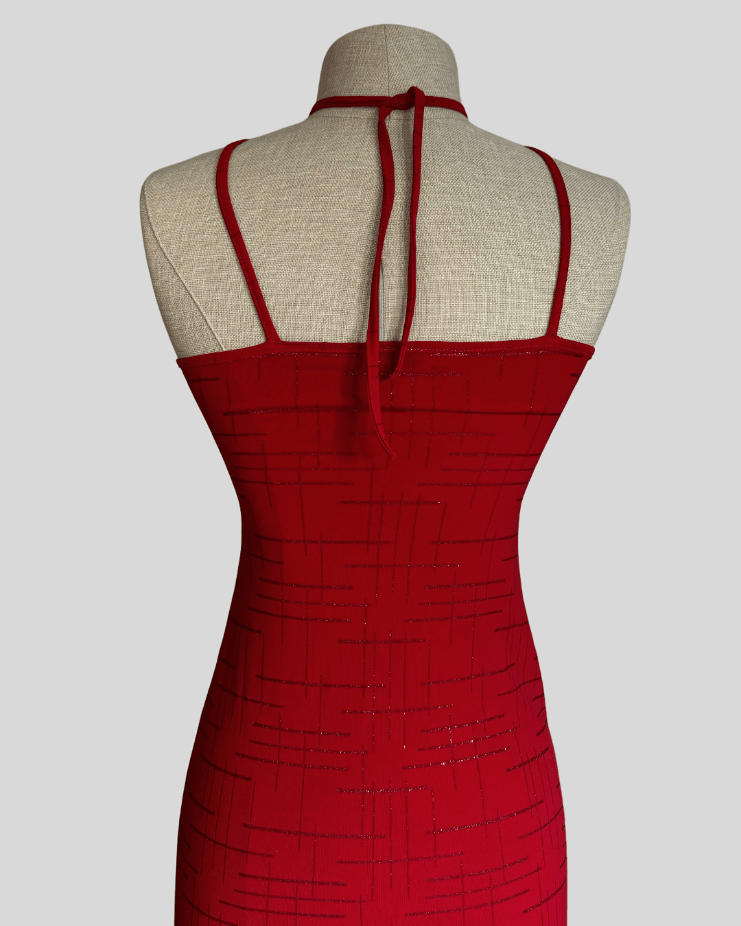 Red Dress with String Detail