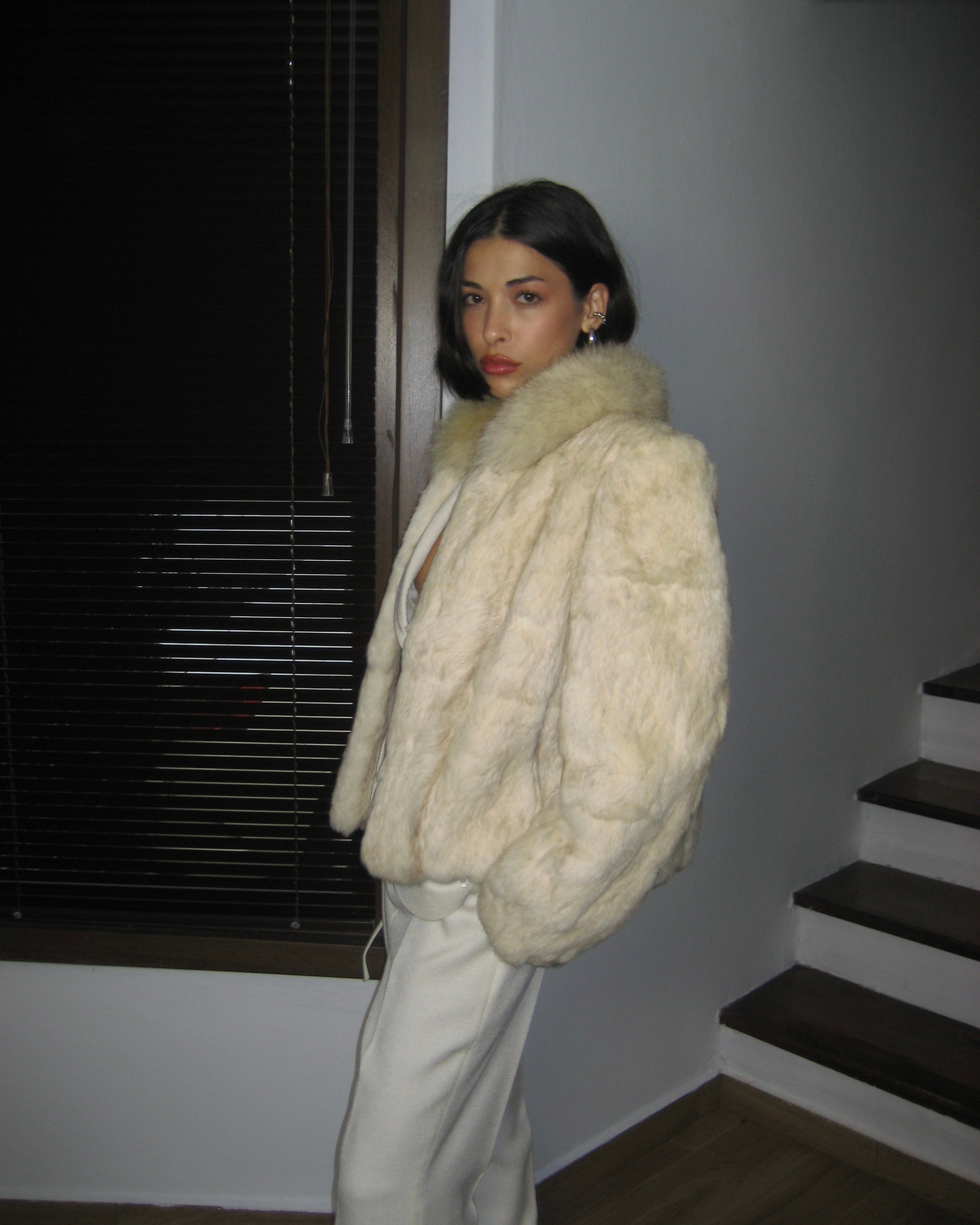 Vintage Rabbit Fur Coat