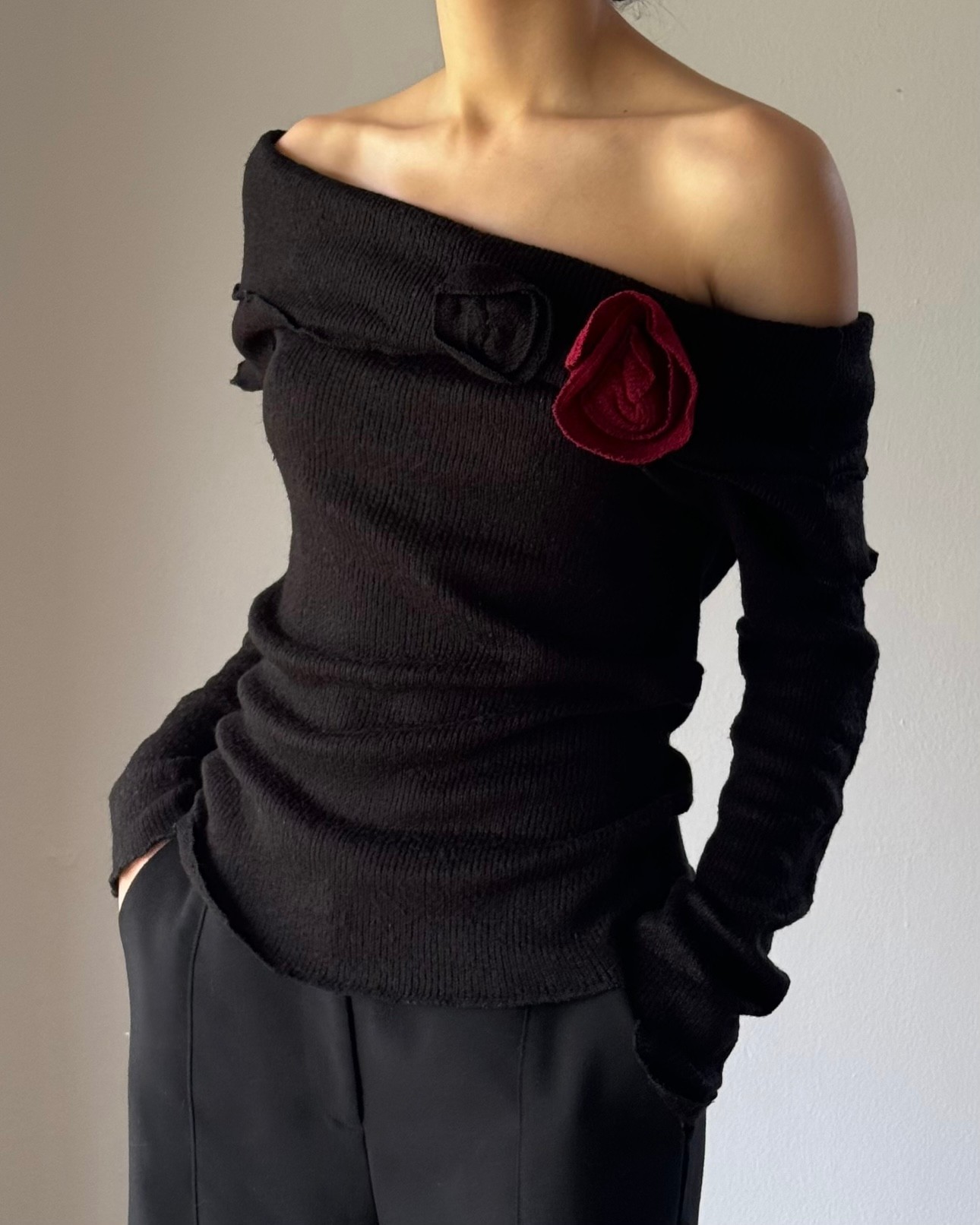 Low Shoulder Sweater