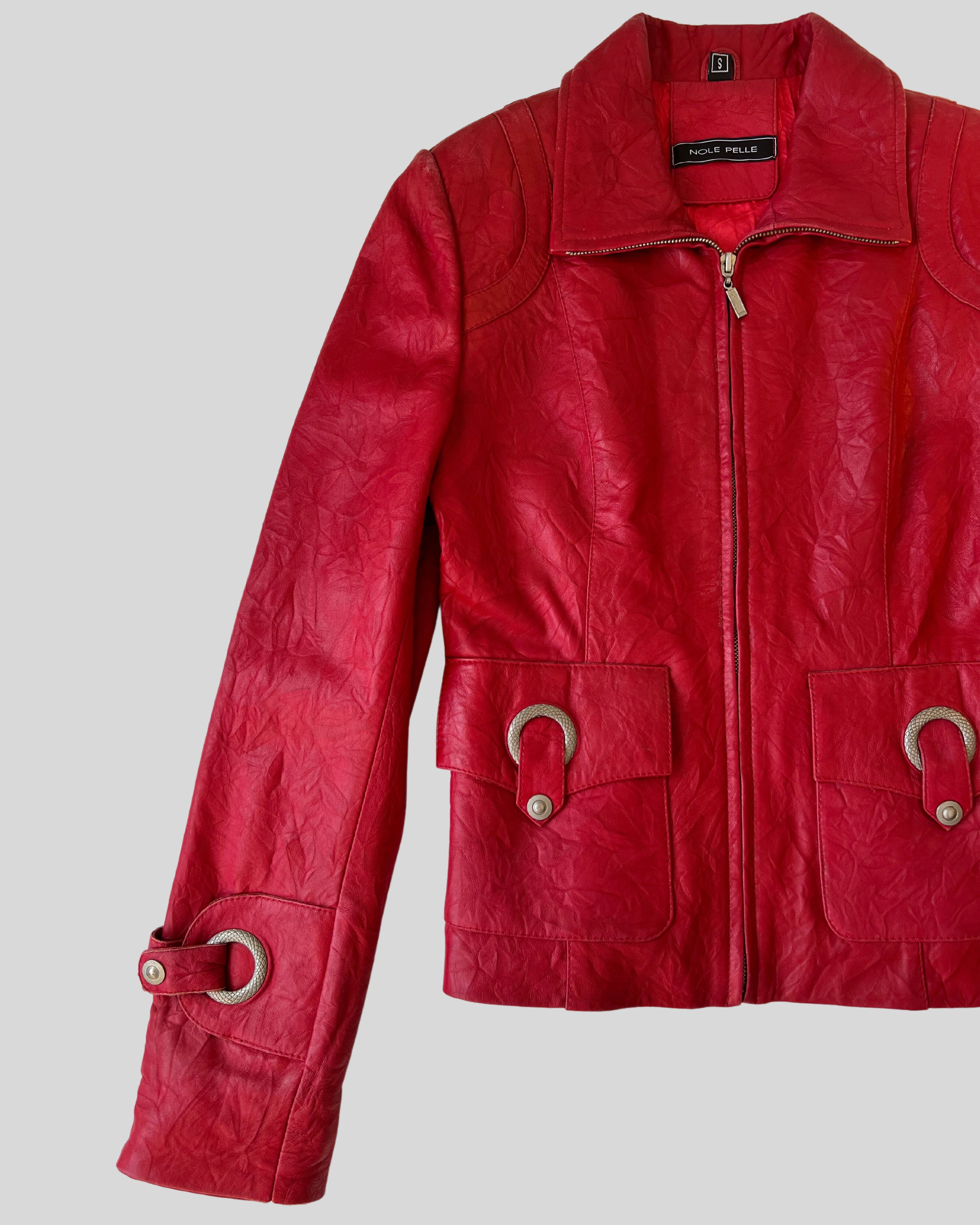 Vintage Red Leather Jacket