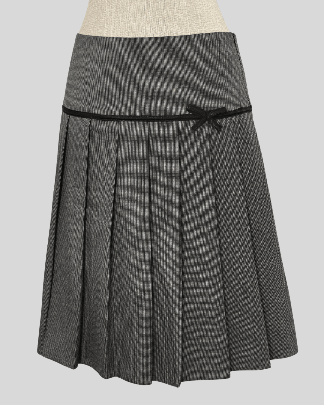 Gray Pleated Skirt