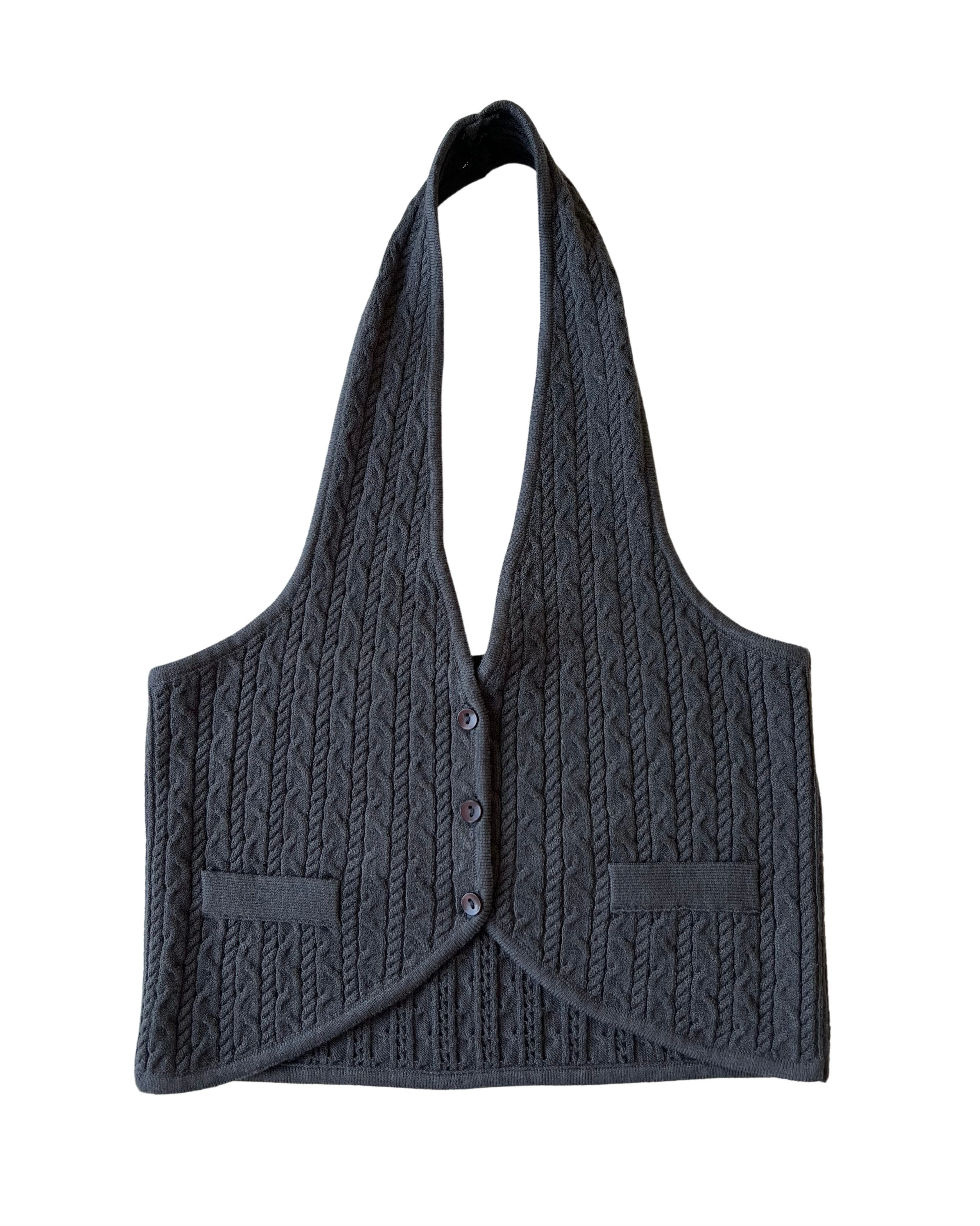 Grey Knit Vest