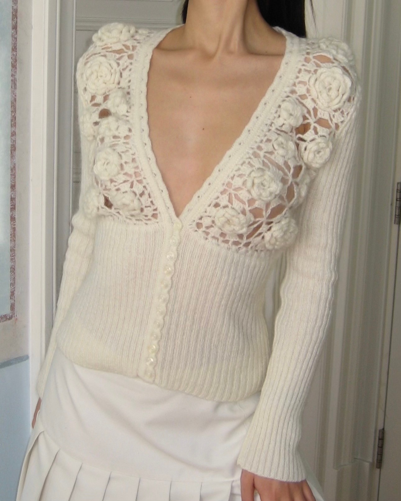 Floral Wool Cardigan
