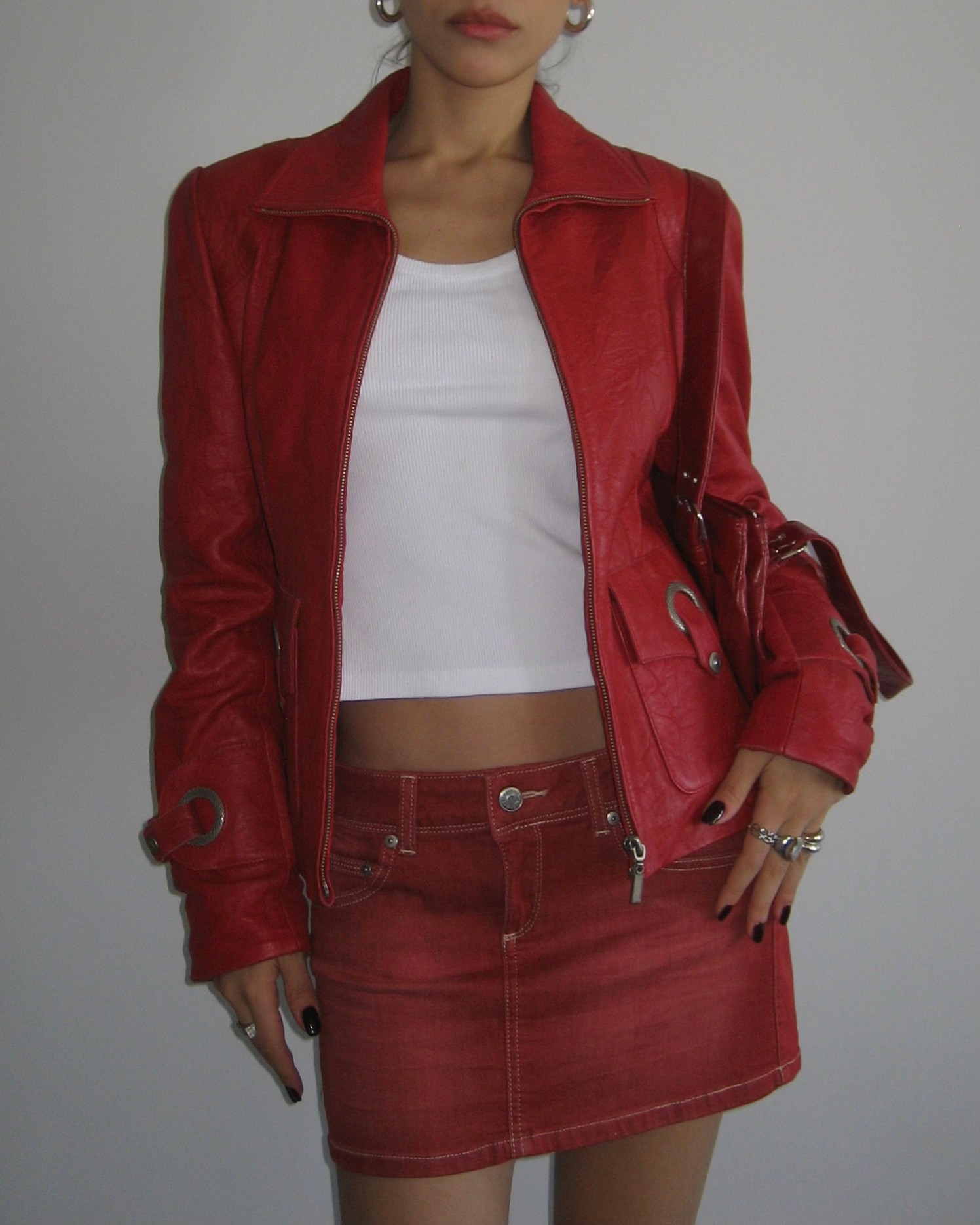 Vintage Red Leather Jacket