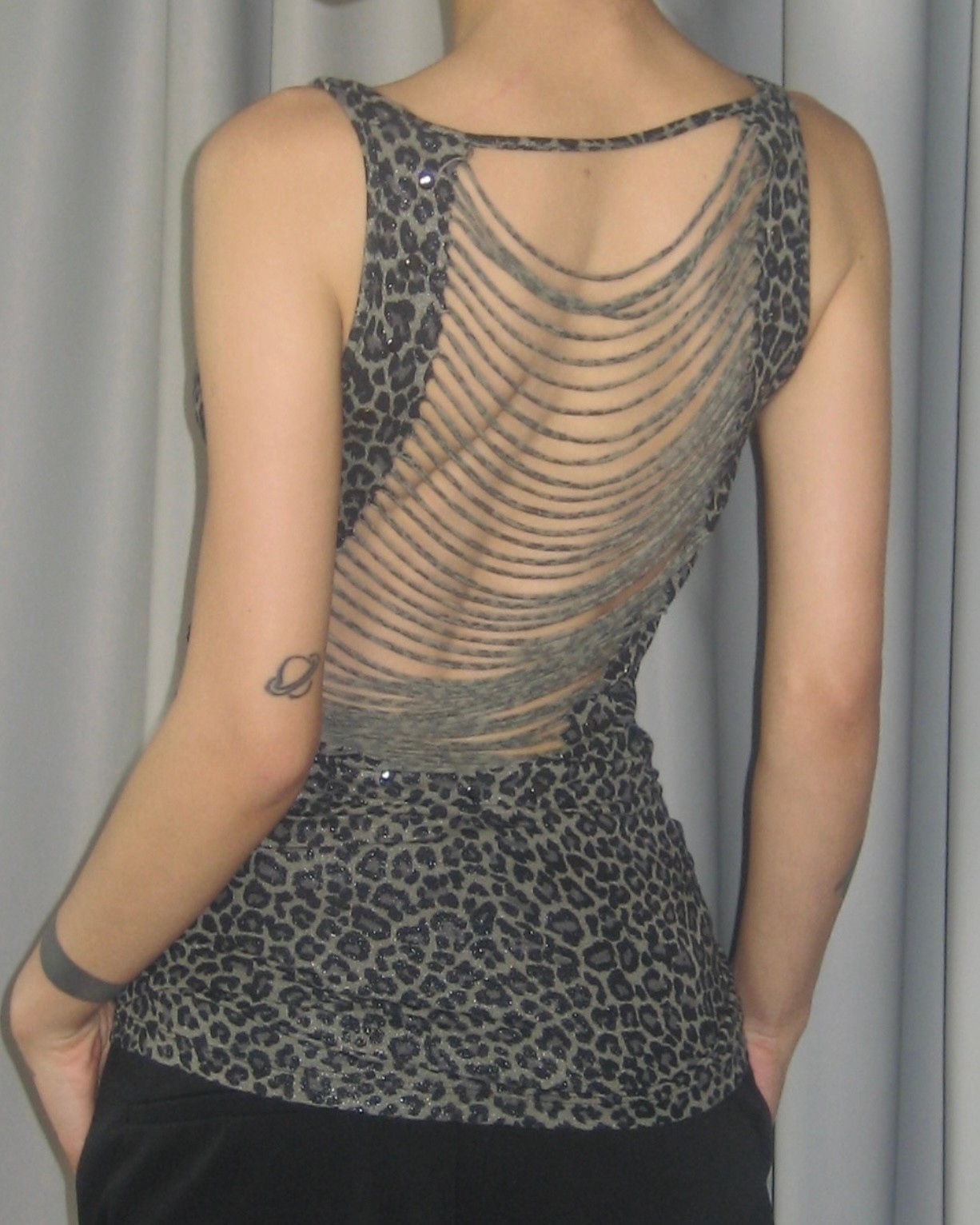 Leopard Blouse with Back Detail