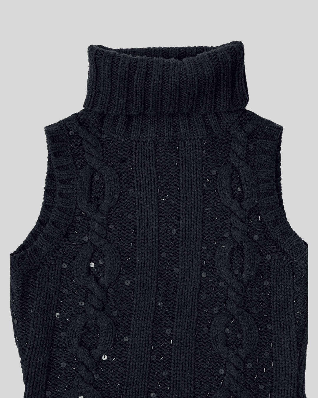 Black Half Sleeve Sweater