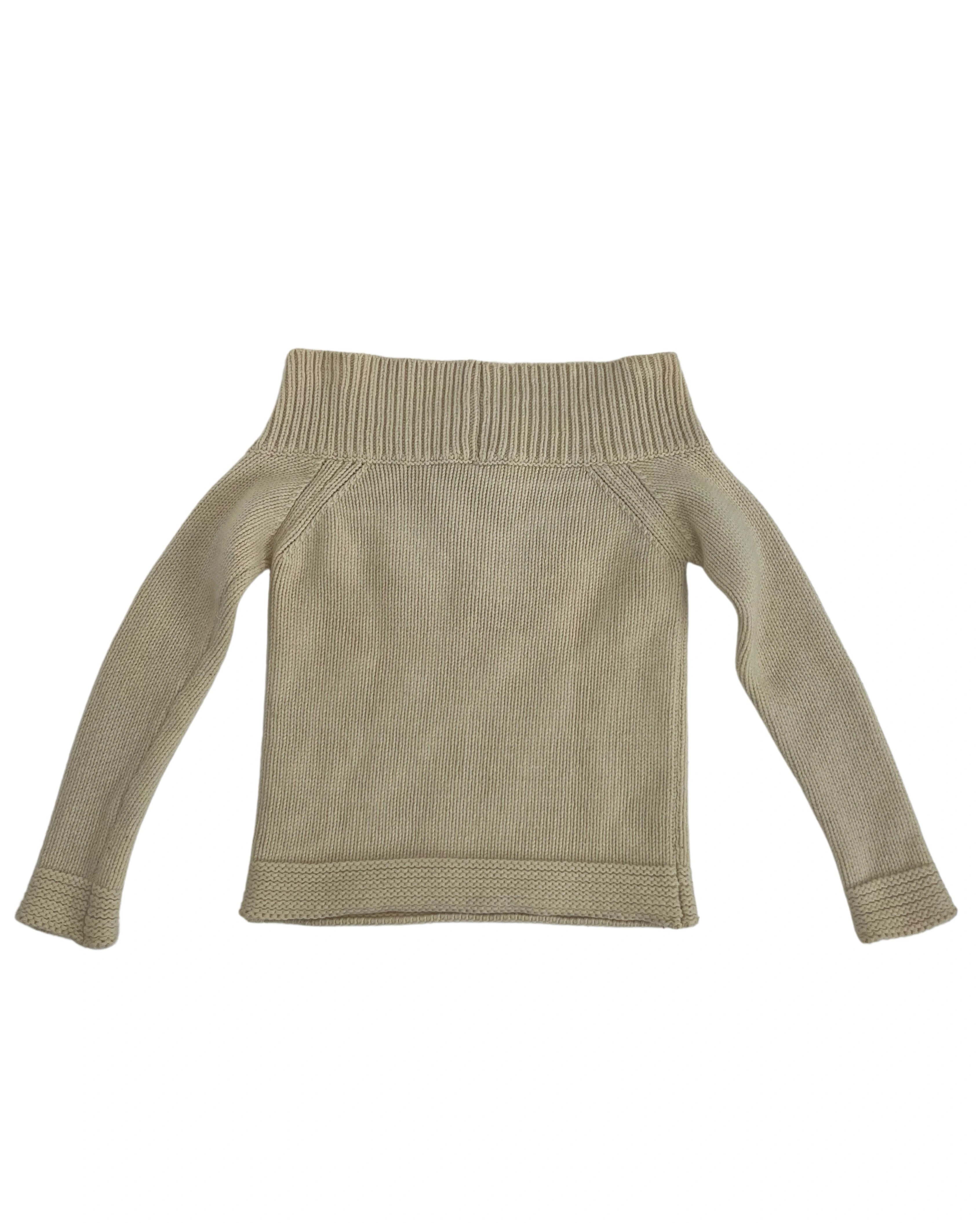 Blumarine Boat Neck Cream Sweater