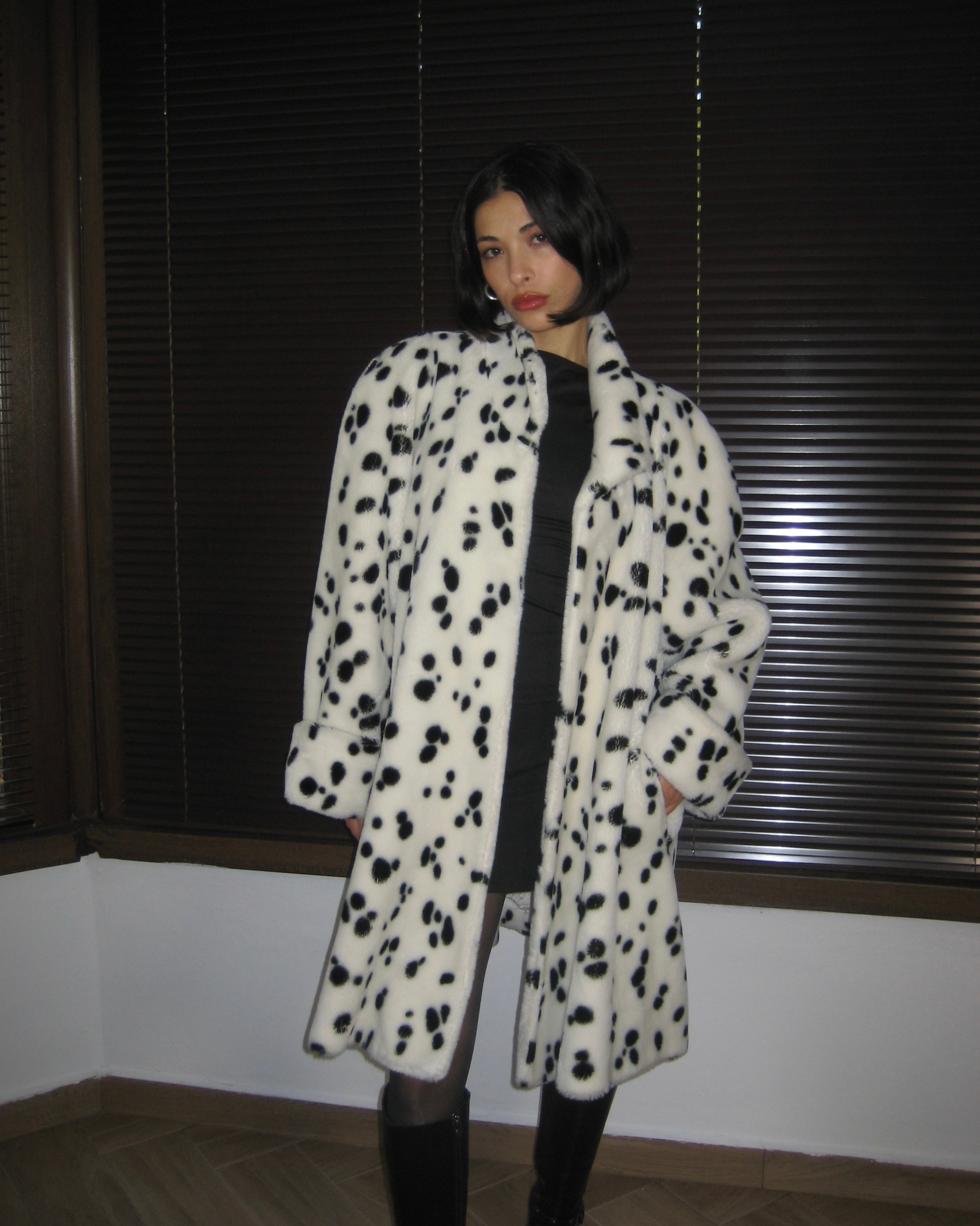 Dalmatian Faux Fur Coat