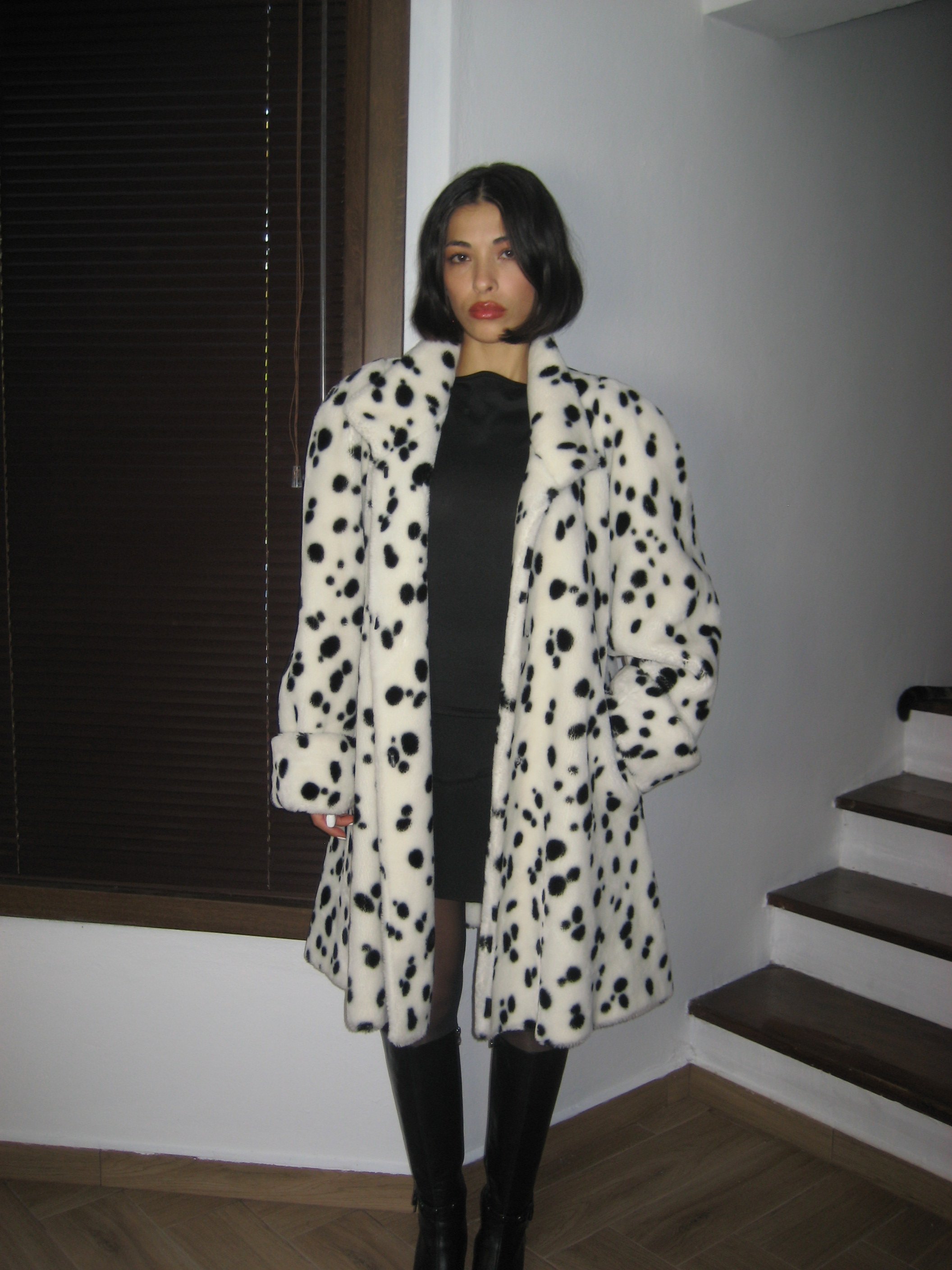 Dalmatian Faux Fur Coat