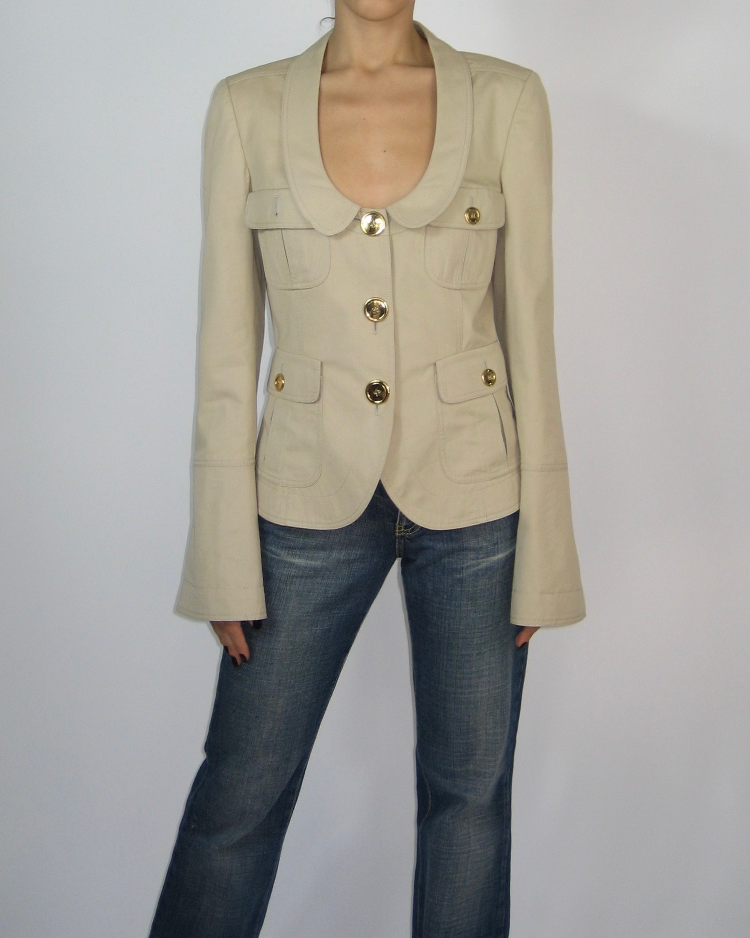 Burberry Belted Cream Jacket