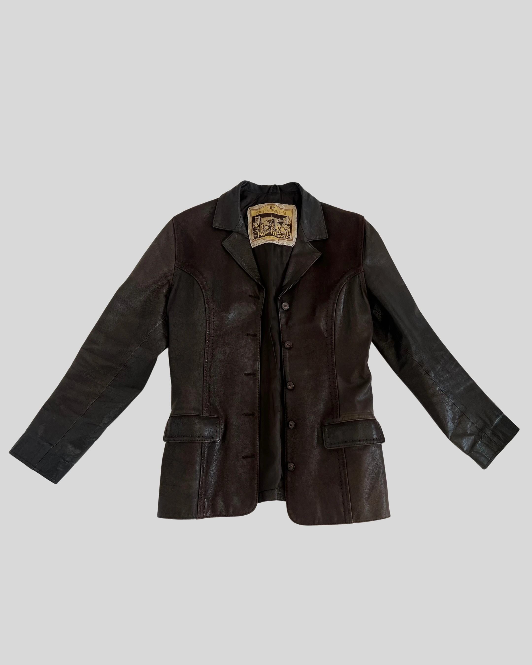 Vintage Brown Leather Jacket