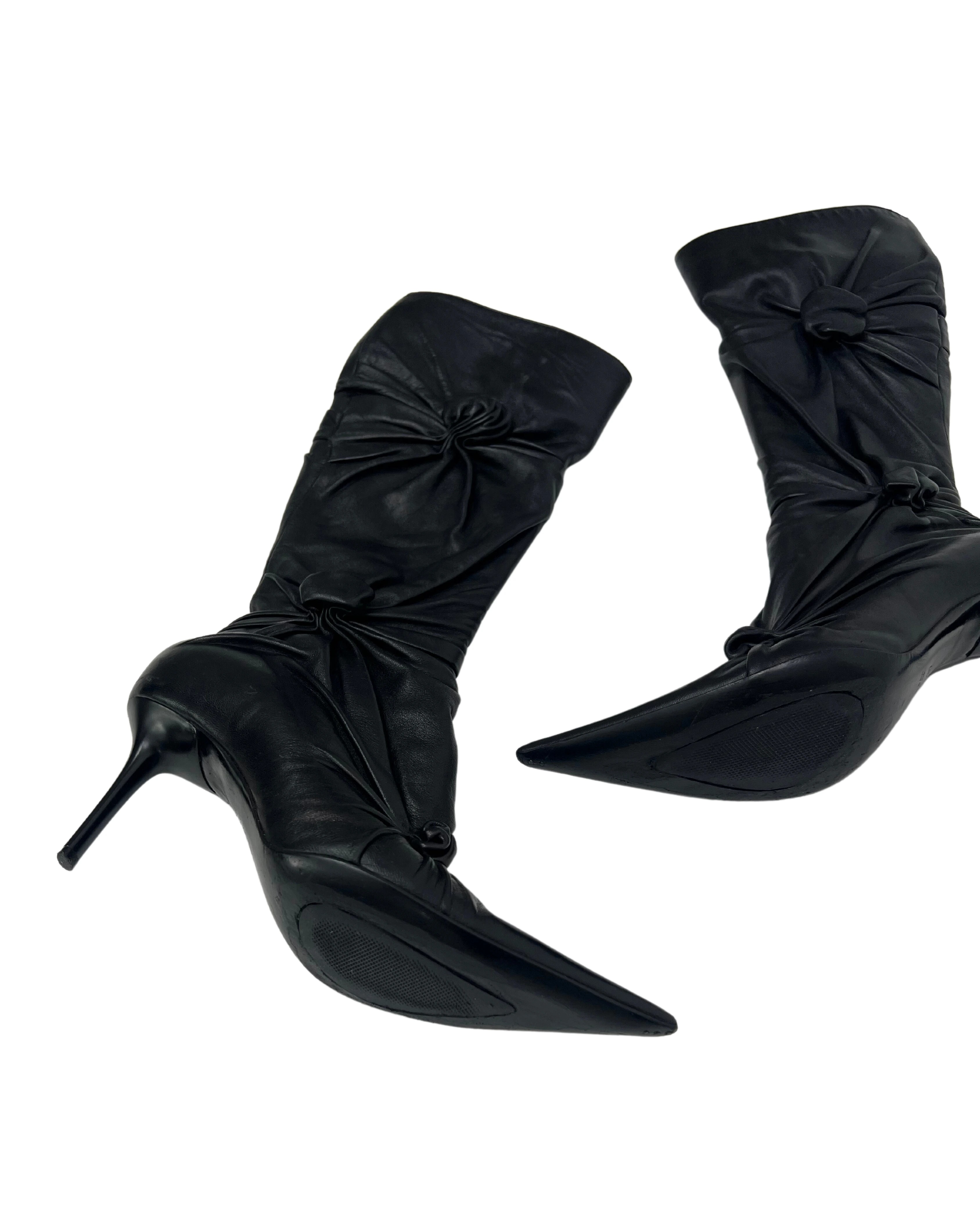 Les Tropeziennes Drawstring Black Boots