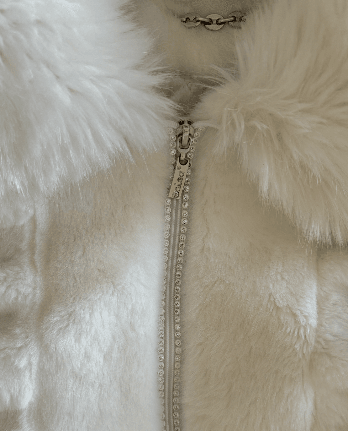 Vintage White Faux Fur Coat