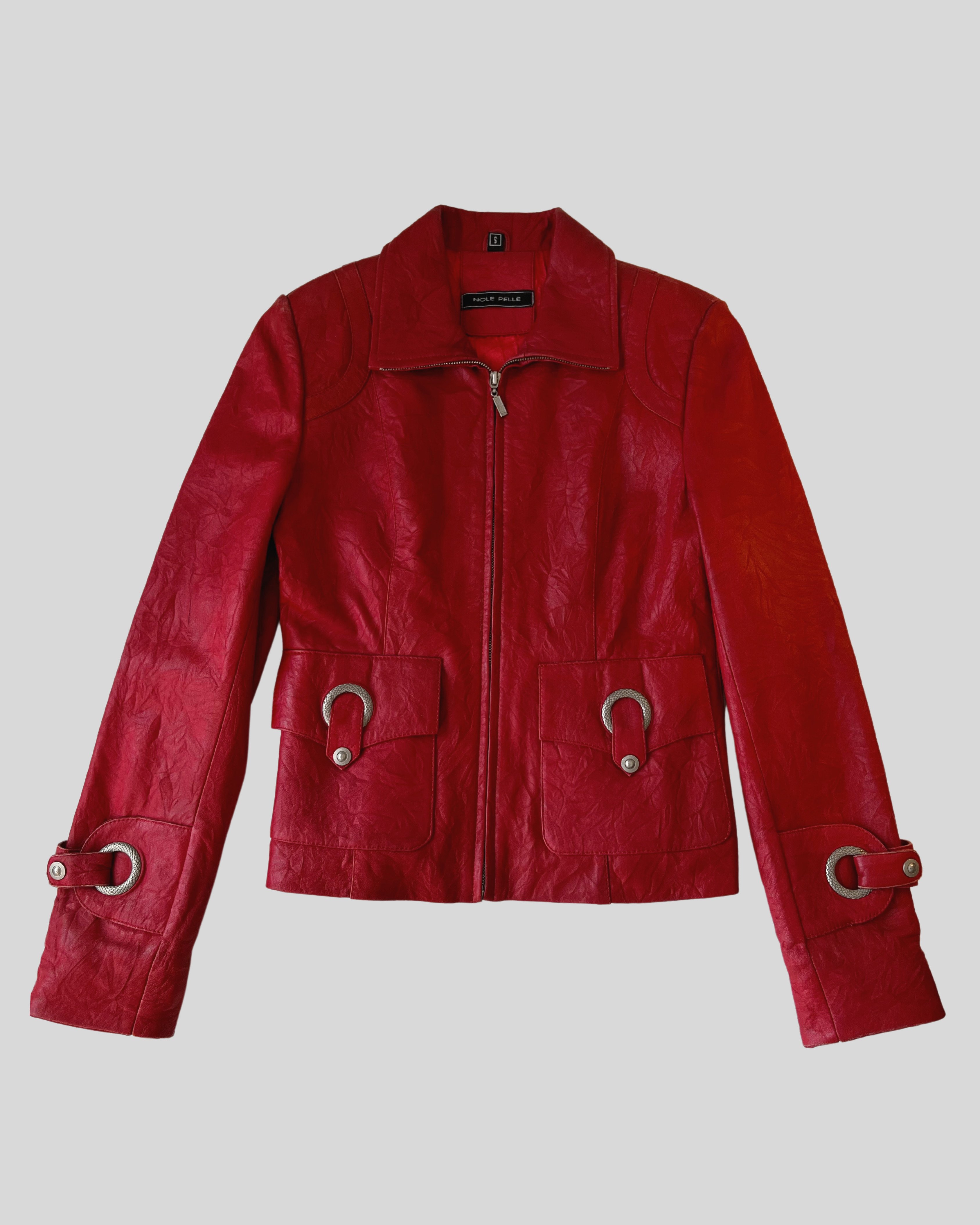 Vintage Red Leather Jacket