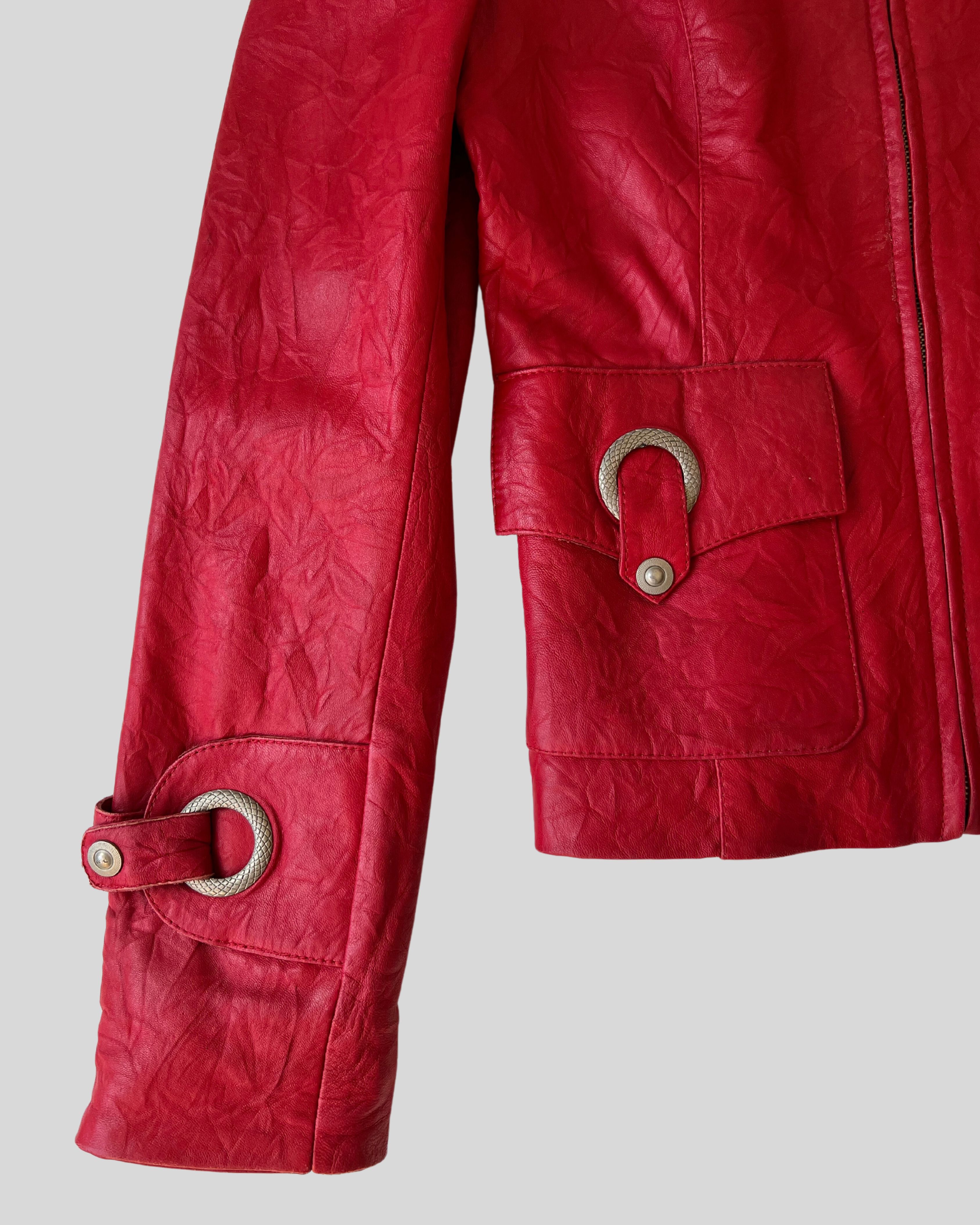 Vintage Red Leather Jacket