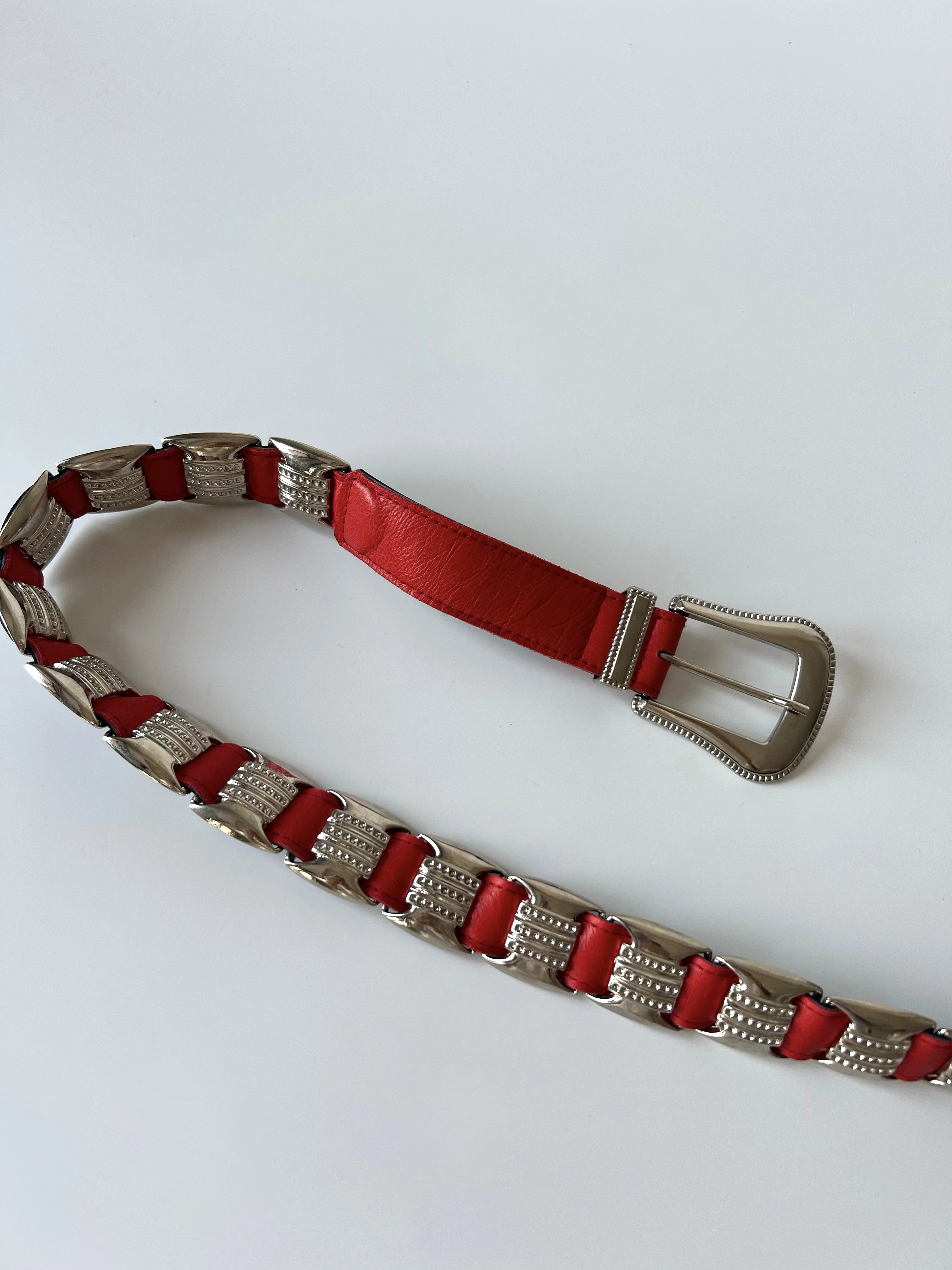 Red Leather Belt