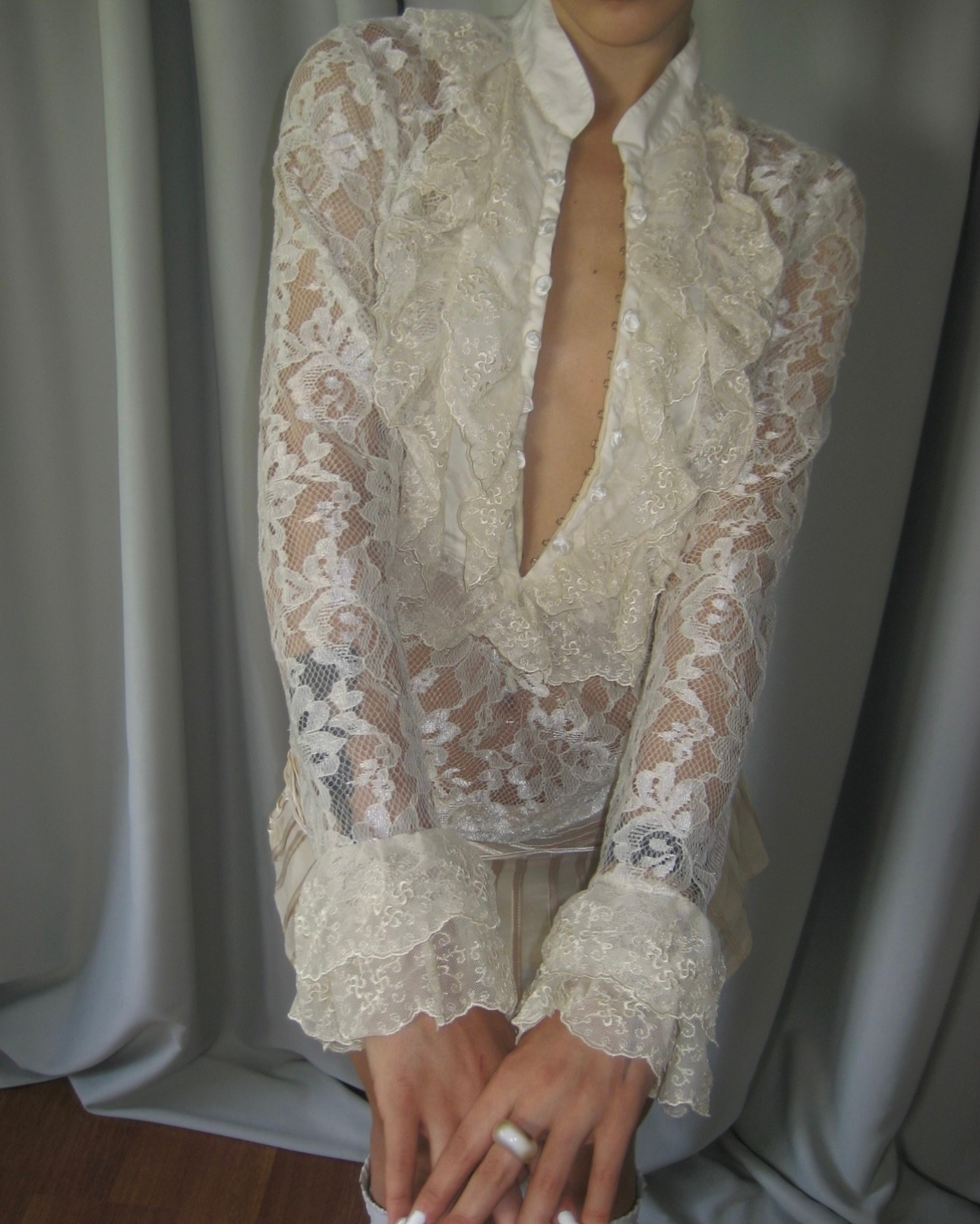 Cream Lace Blouse