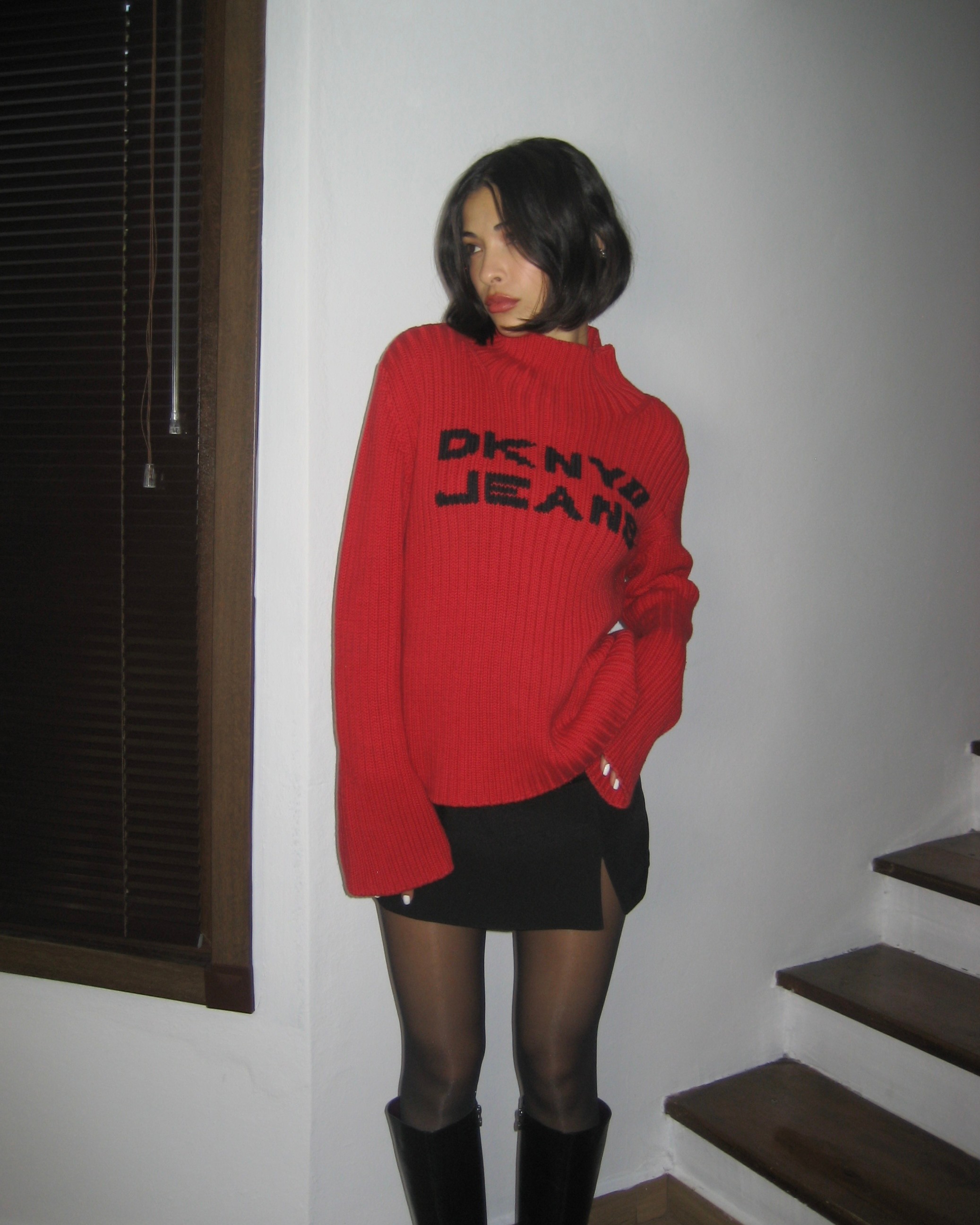 DKNY Red Pullover