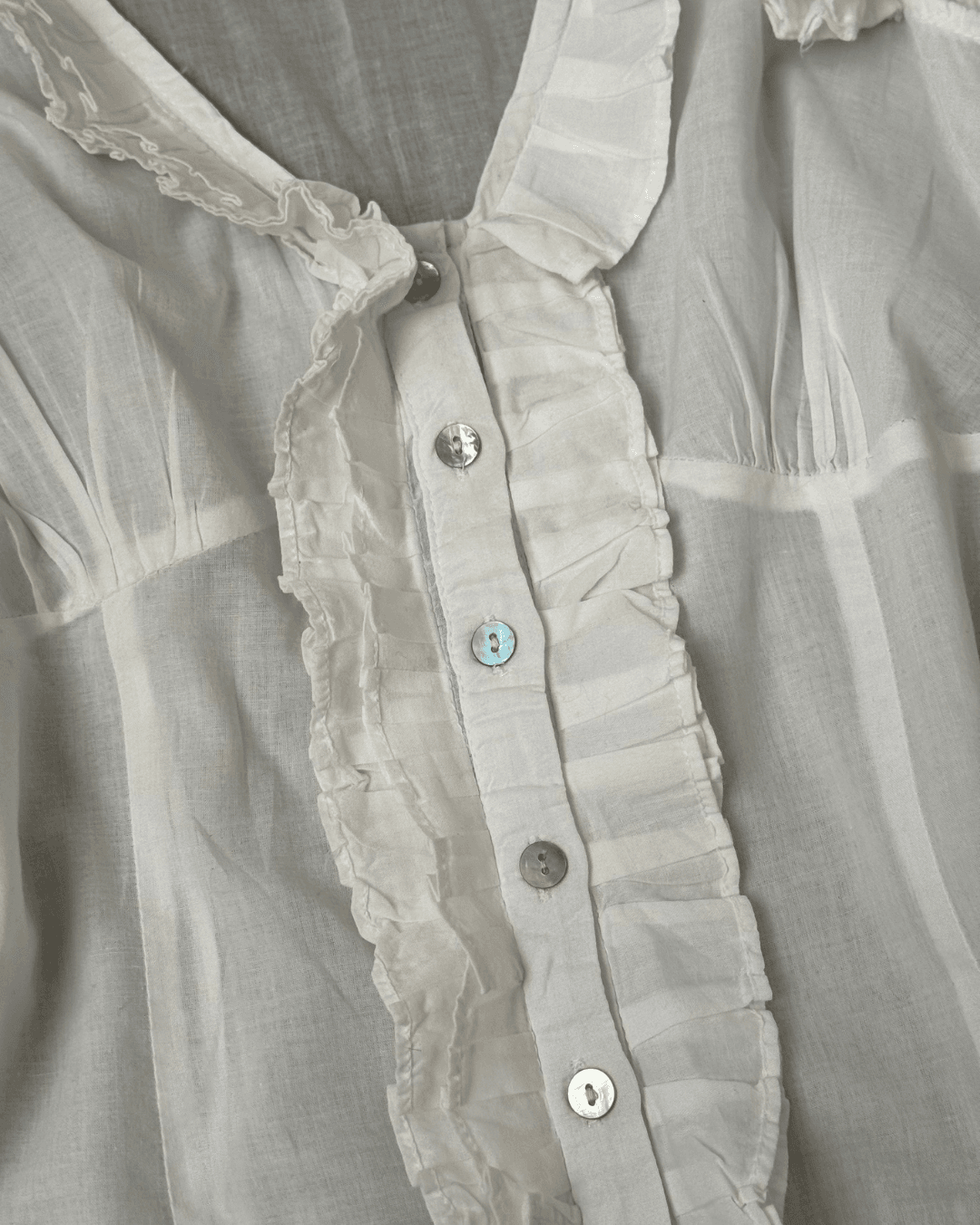 Collar Detailed Half Sleeve Shirt