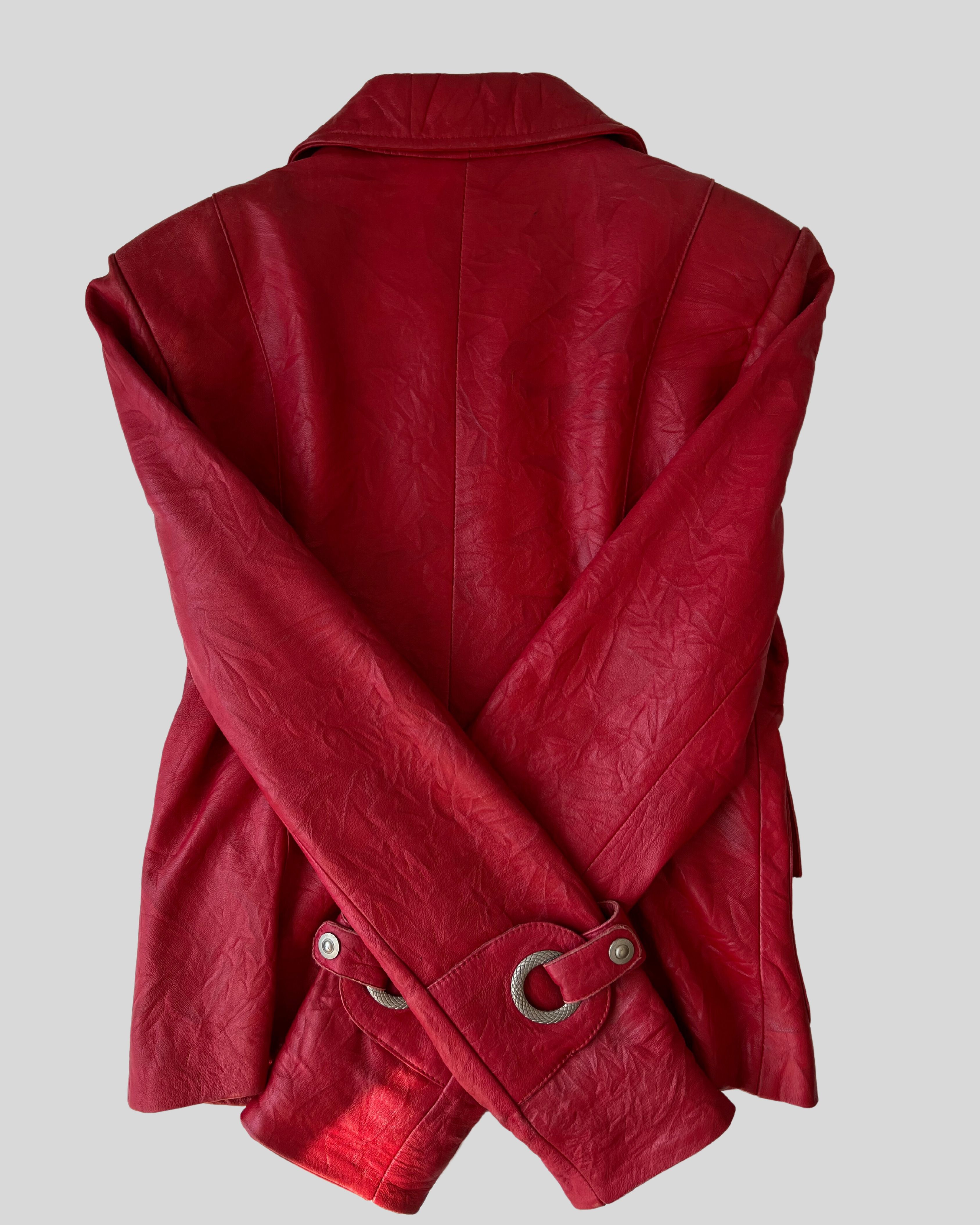 Vintage Red Leather Jacket